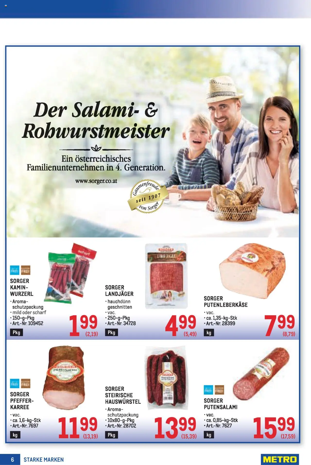 Metro  Angebote Starke Marken gültig ab 07.08.2025 | Seite: 6 | Produkte: Pfeffer, Salami