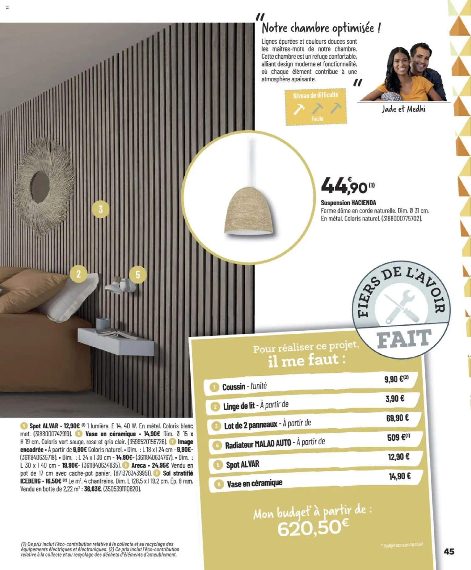 {H1} | Page: 45 | Produits: Suspension, Lit, Radiateur, Vase