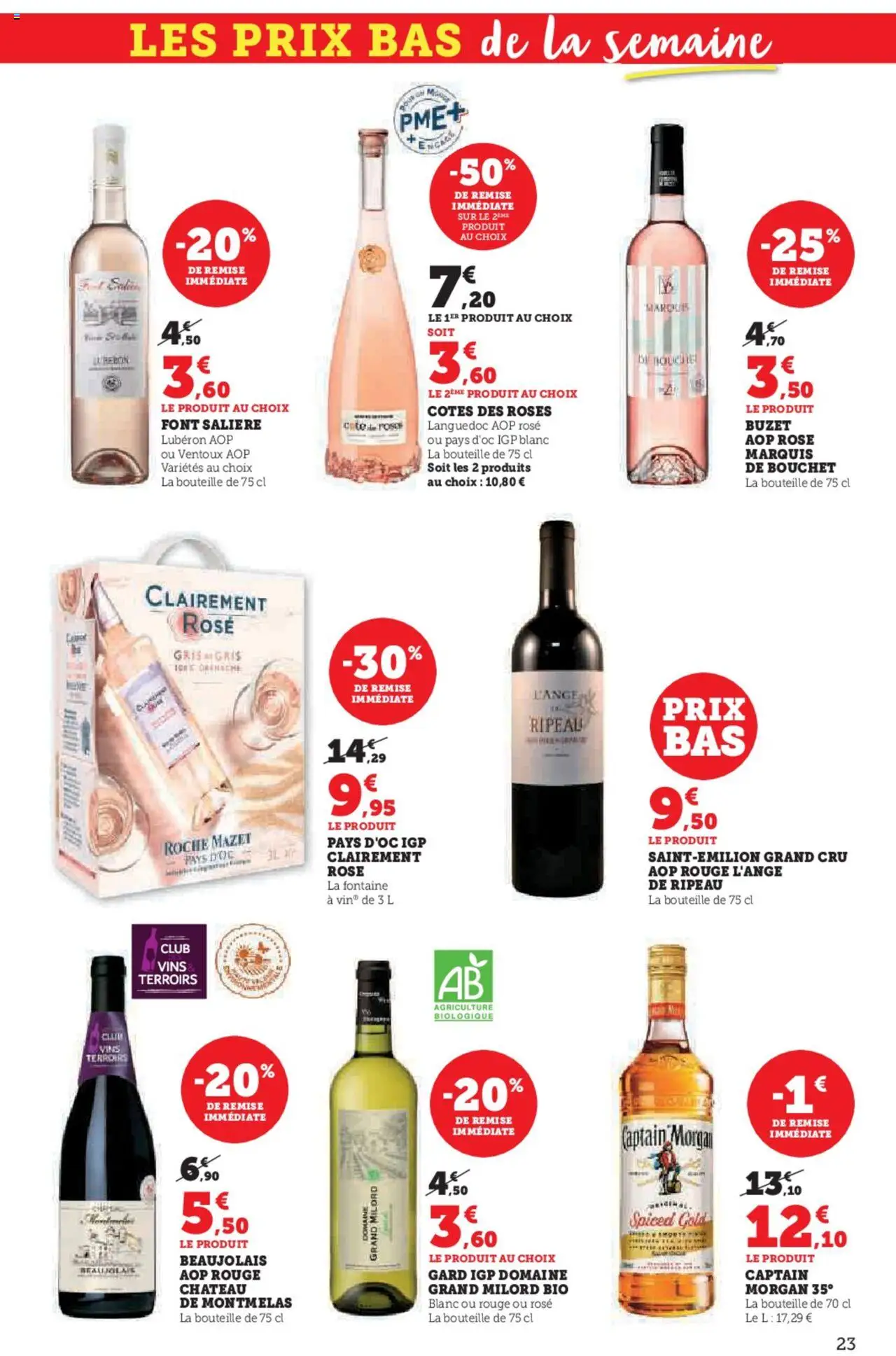  | Page: 23 | Produits: Saint-émilion grand cru, Captain Morgan, Vin