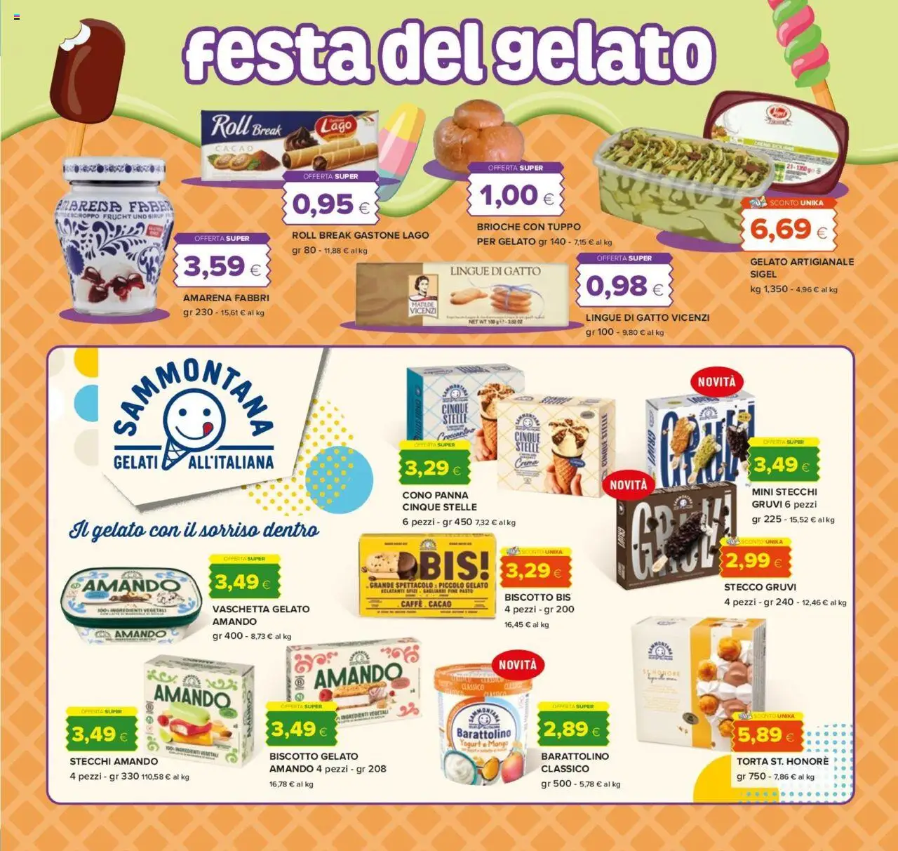 Volantino Oasi del 24.07.2025 | Pagina: 13 | Prodotti: Crema, Panna, Torta, Amarena