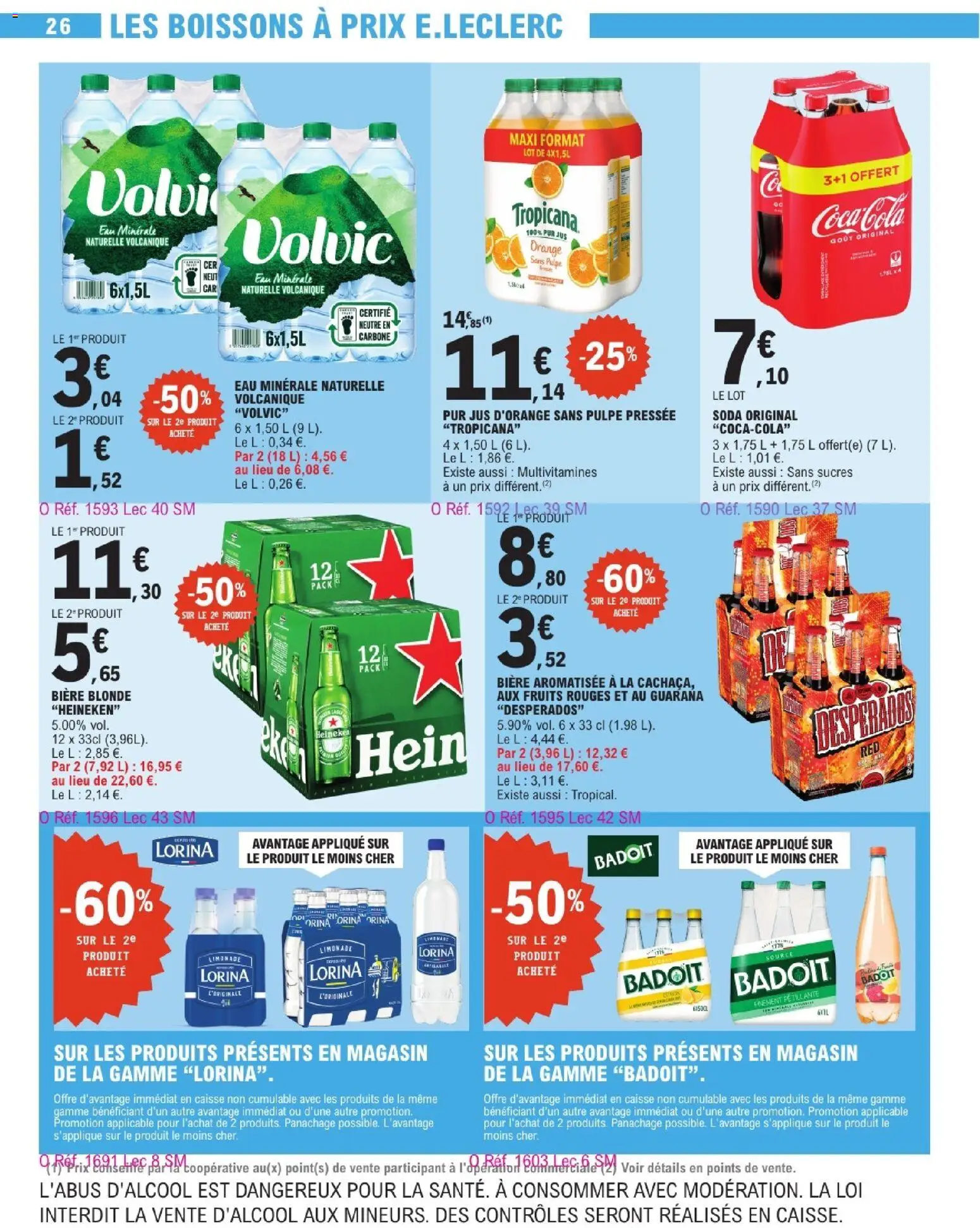 {H1} | Page: 26 | Produits: Desperados, Volvic, Badoit, Bière blonde