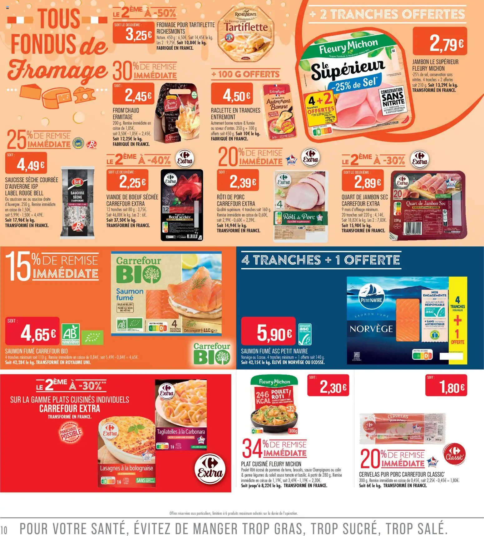{H1} | Page: 10 | Produits: Lardons, Tartiflette, Saucisse, Saumon