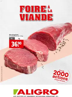 Aligro Aktionen Foire à la Viande Chavannes, Matran, Genf, Sitten ab 24.11.2025 gültig
