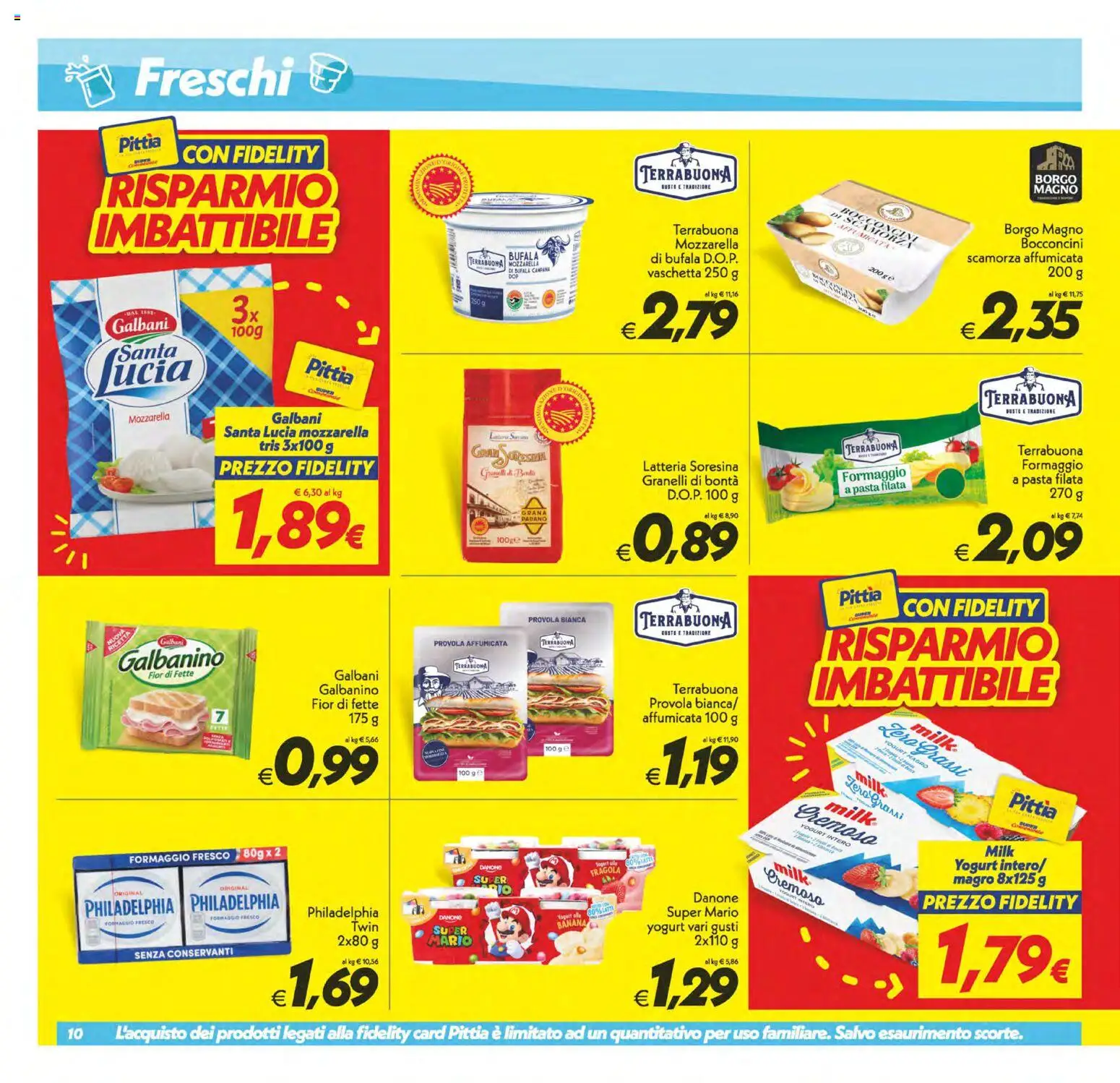 Volantino SuperConveniente del 03.02.2026 | Pagina: 10 | Prodotti: Yogurt, Mozzarella, Latte, Formaggio