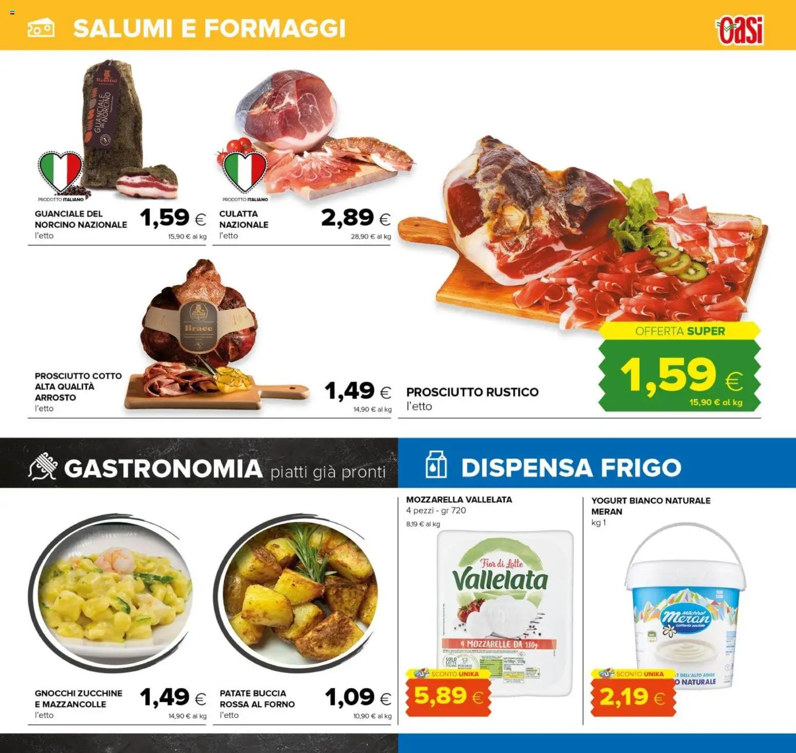 Volantino Oasi del 07.04.2026 | Pagina: 7 | Prodotti: Mazzancolle, Forno, Gnocchi, Guanciale