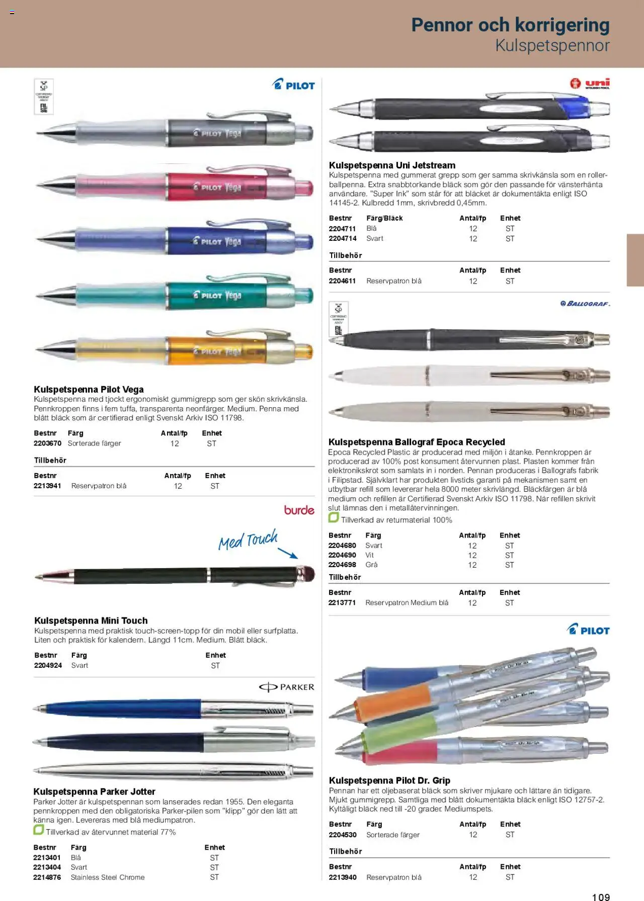 Office Depot reklamblad aktuell från 01.02.2025 | Sida: 111 | Produkter: Penna, Roller