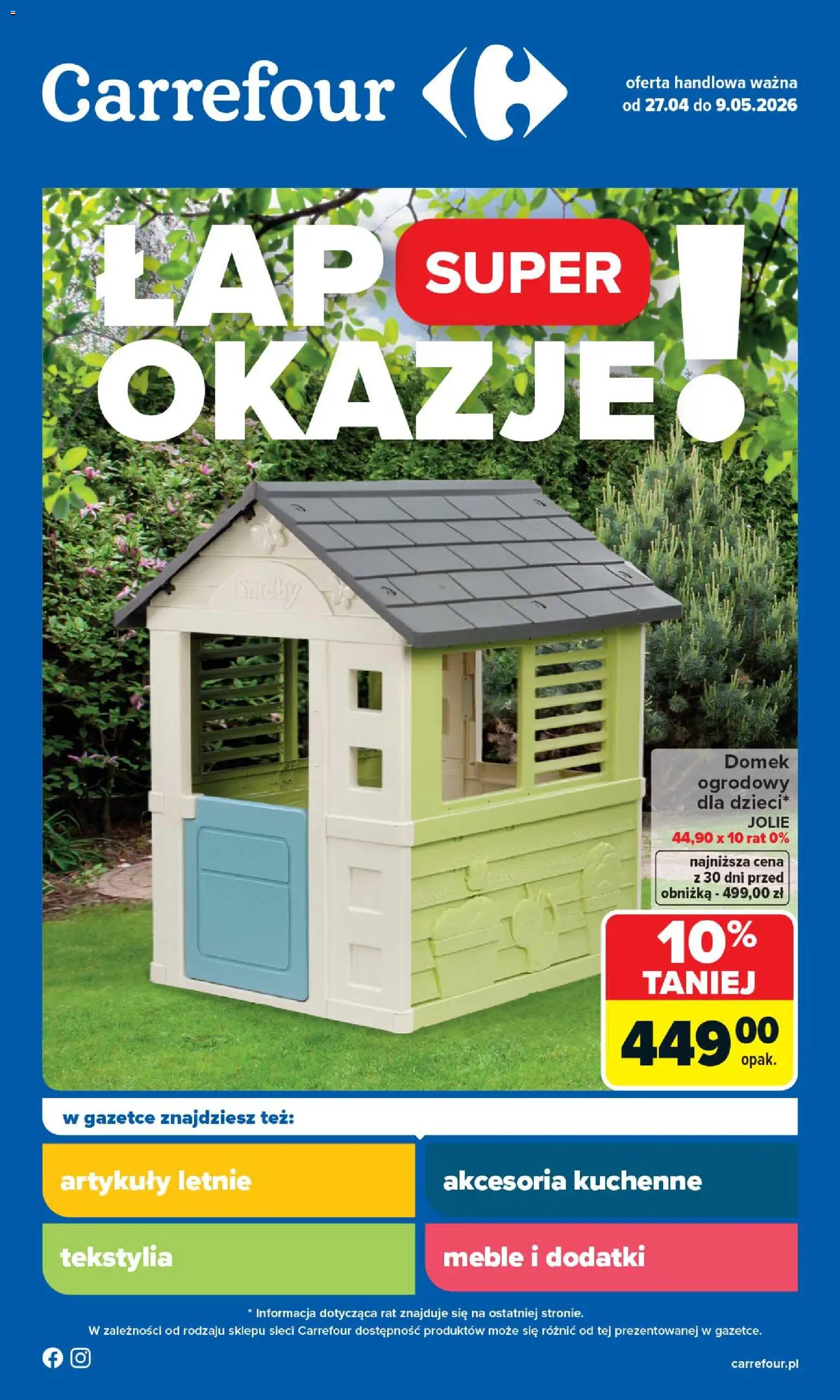 Carrefour gazetka - Łap super okazje od 27.04.2026 | Strona: 1 | Produkty: Tekstylia