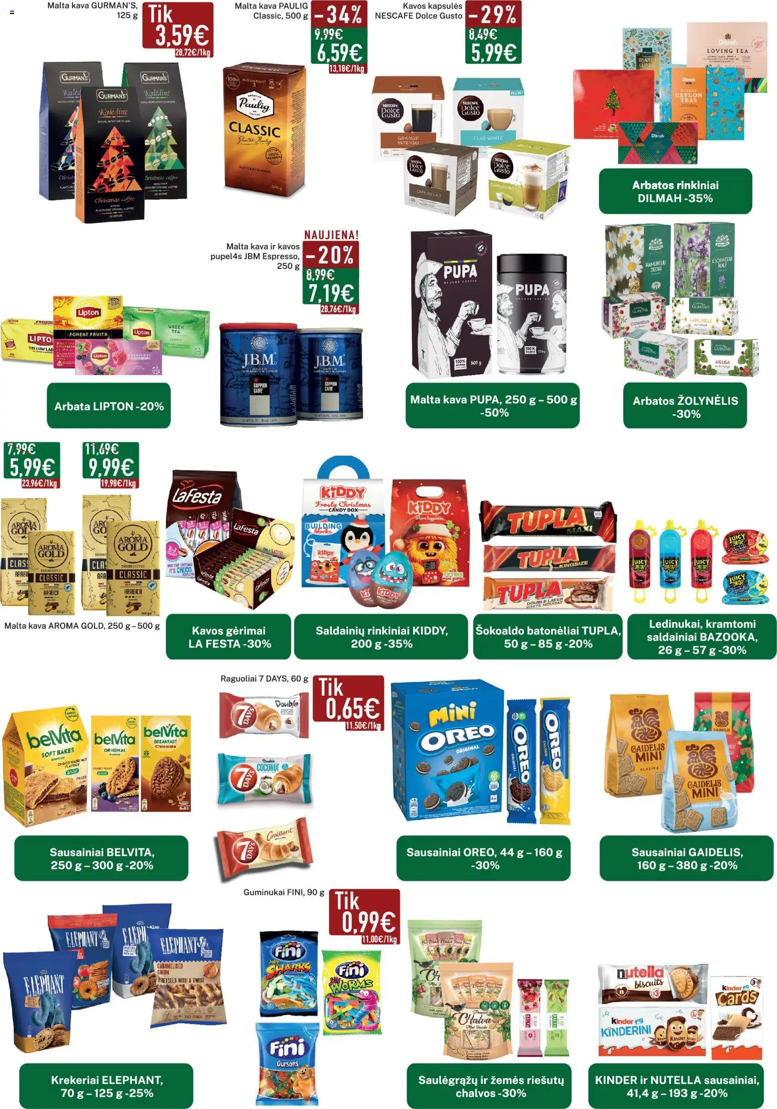 Elimart - TAU akcijos nuo 01.12.2025 | Puslapis: 9 | Prekių: Sausainiai, Kava, Arbata, Saldainiai