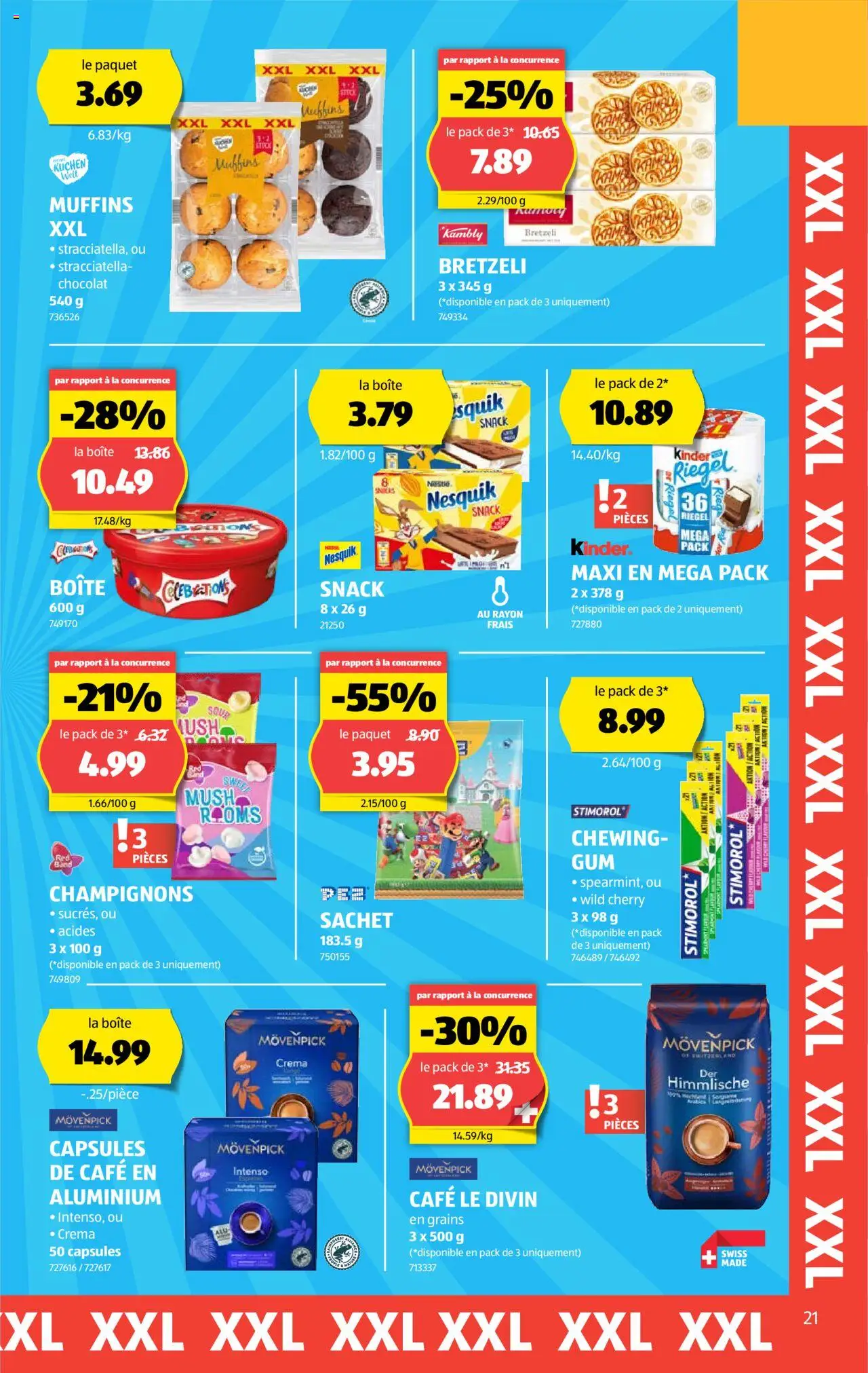 Aldi Prospectus ab 14.08.2025 | Seite: 21 | Produkte: Celebrations, Champignons