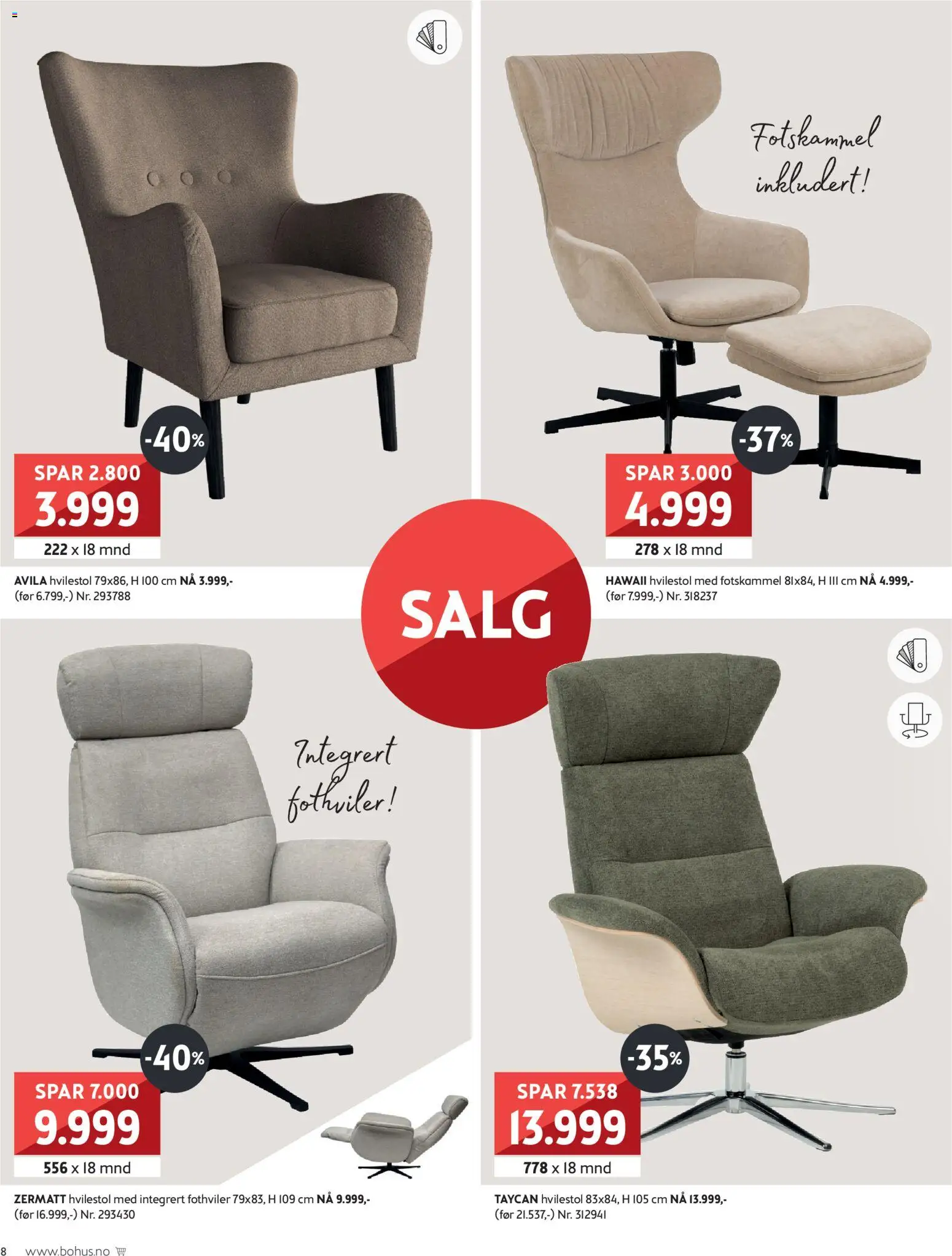 {H1} | Side: 8 | Produkter: Hvilestol