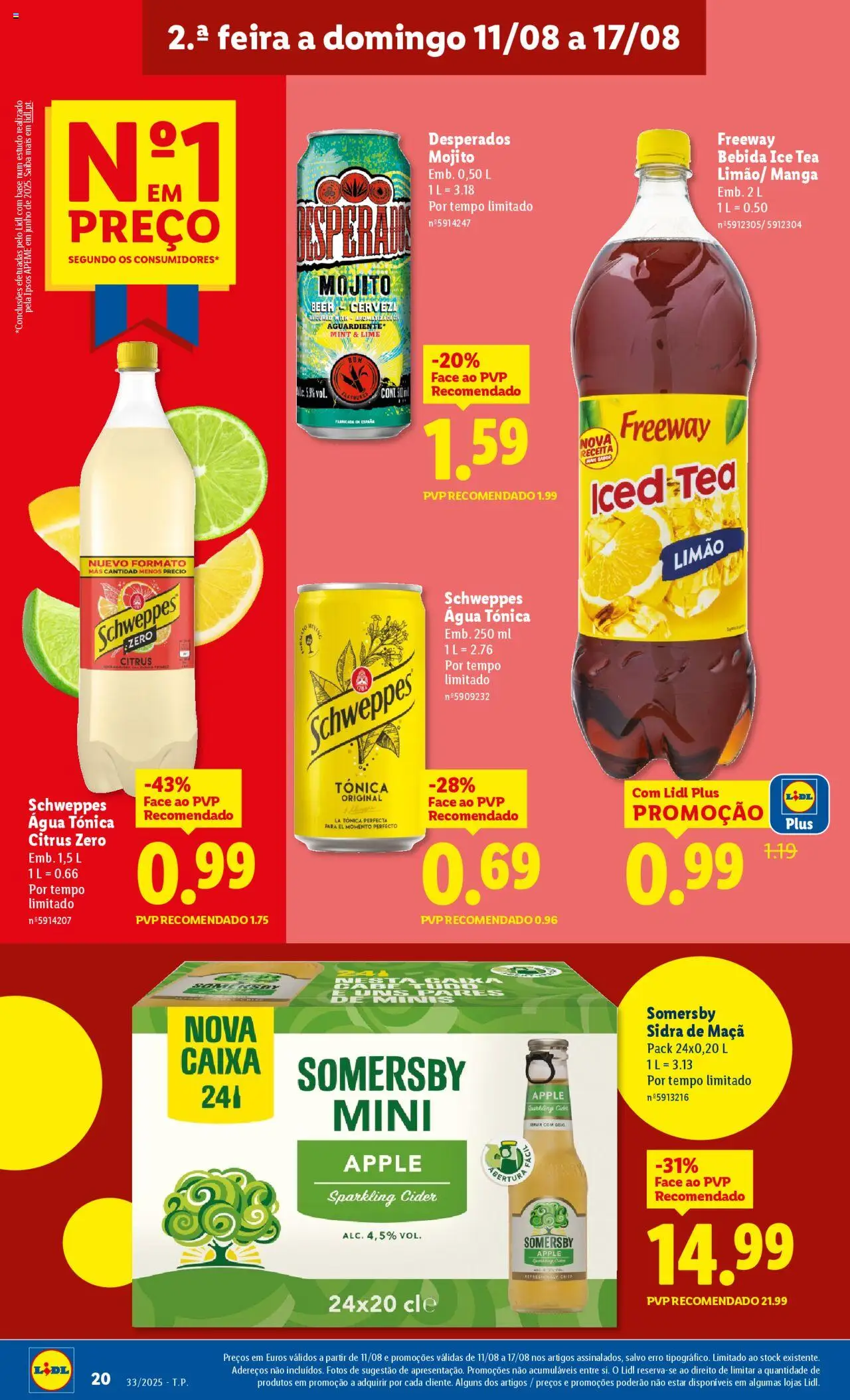 Lidl folheto │ válido de 11.08.2025 | Página: 20 | Produtos: Agua, Base, Caixa, Maça