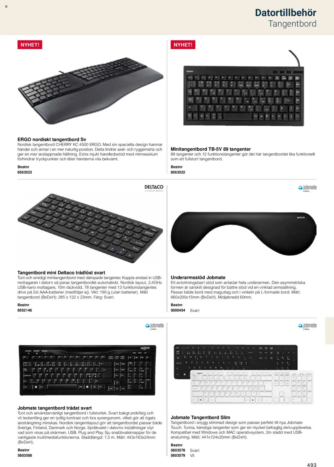 Office Depot reklamblad aktuell från 15.02.2024 | Sida: 495 | Produkter: Bord, Tangentbord, USB