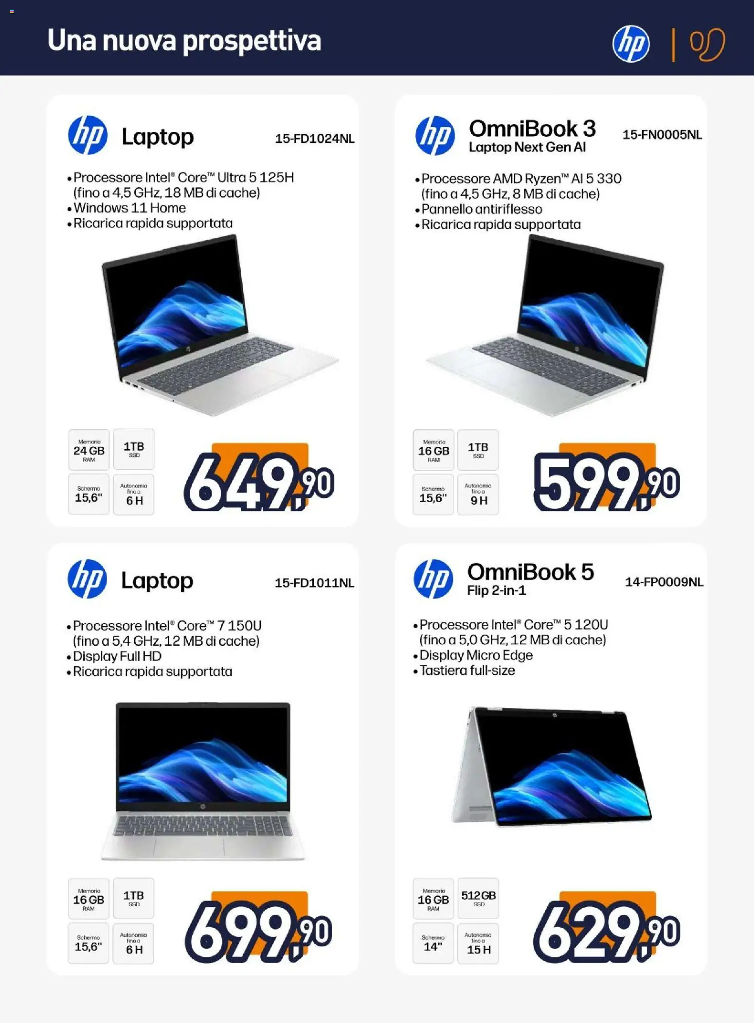 Volantino Unieuro del 16.02.2026 | Pagina: 5 | Prodotti: Schermo, Laptop, Tastiera