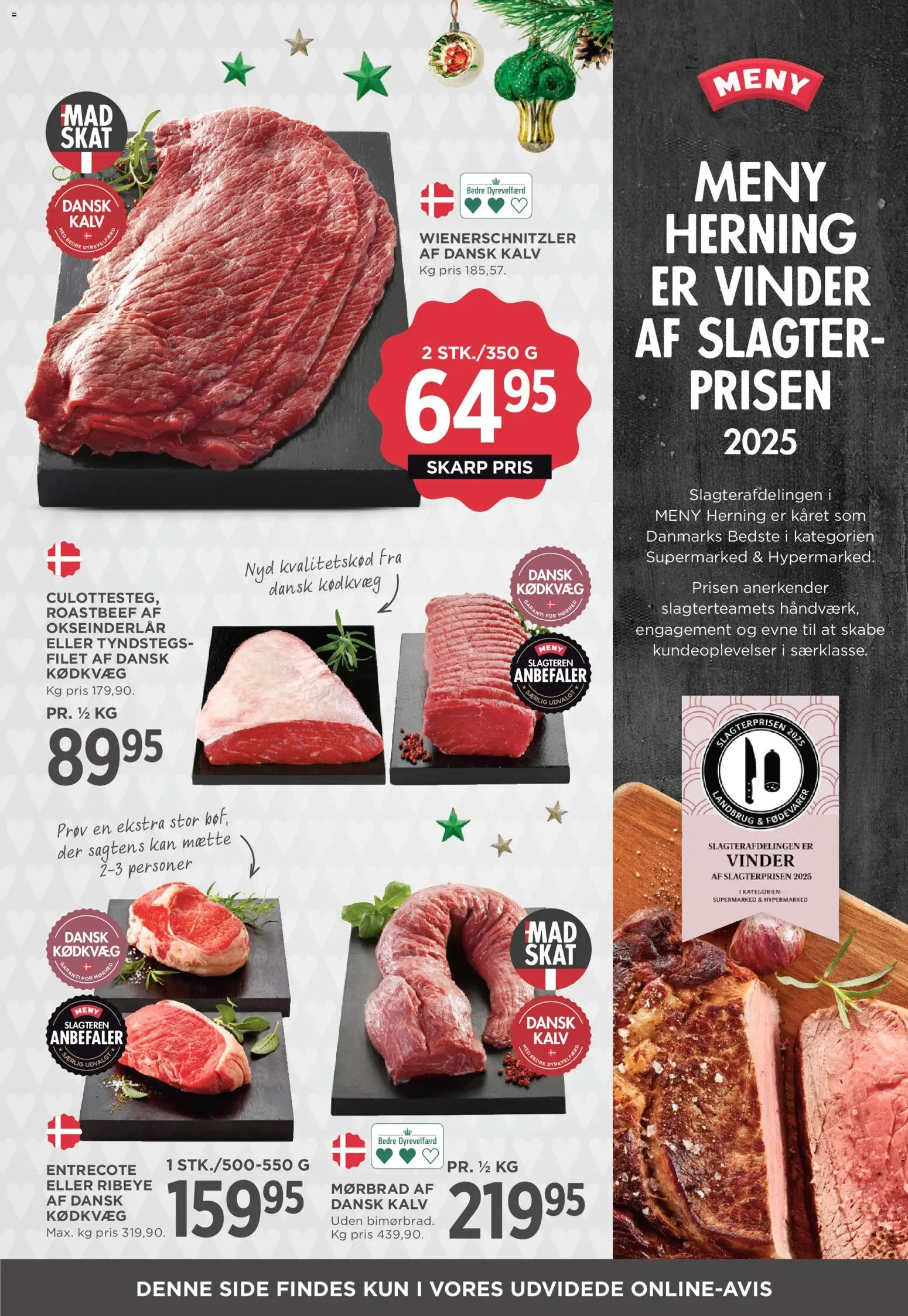 Meny tilbudsavis – gyldig fra 19.12.2025 | Side: 13 | Produkter: Entrecote, Roastbeef, Søm