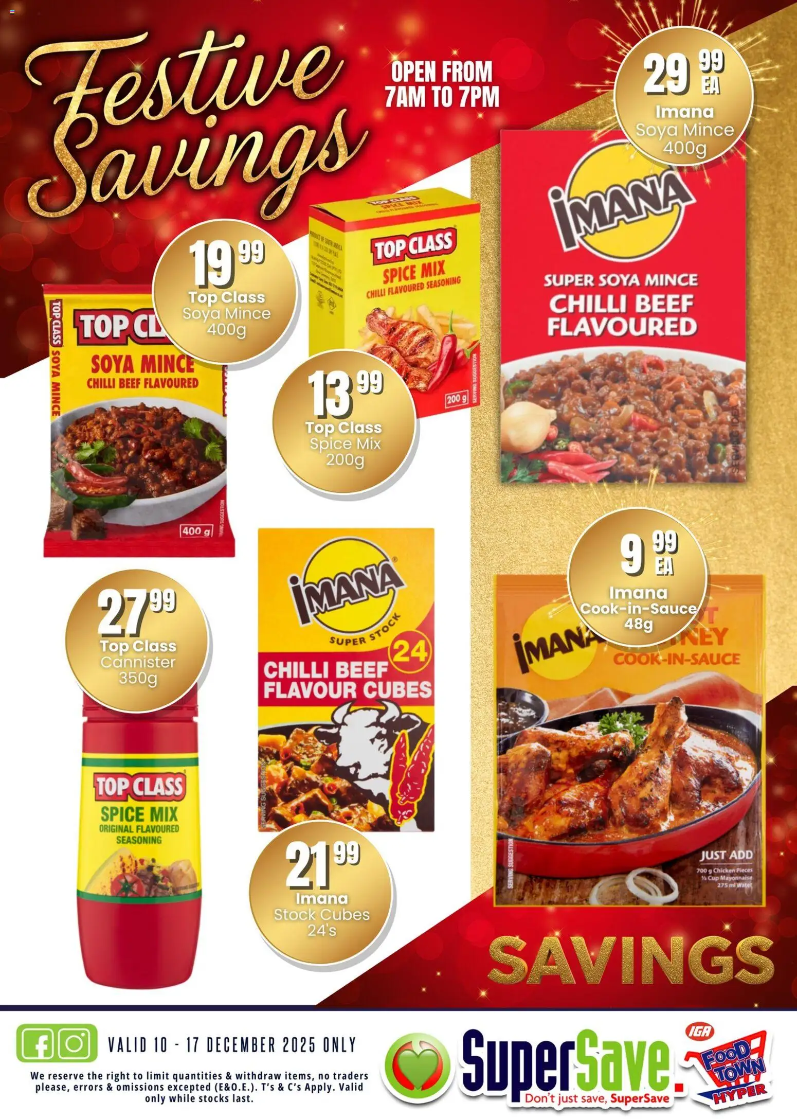 New Super Save catalogue – valid from 10.12.2025 | Page: 33 | Products: Cannister, Chicken, Soya mince, Mayonnaise
