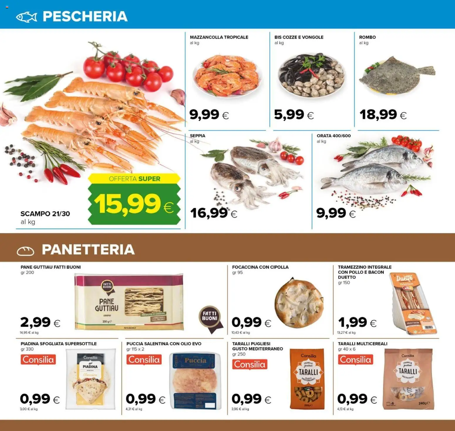 Volantino Tigre del 07.04.2026 | Pagina: 6 | Prodotti: Pollo, Orata, Olio, Taralli