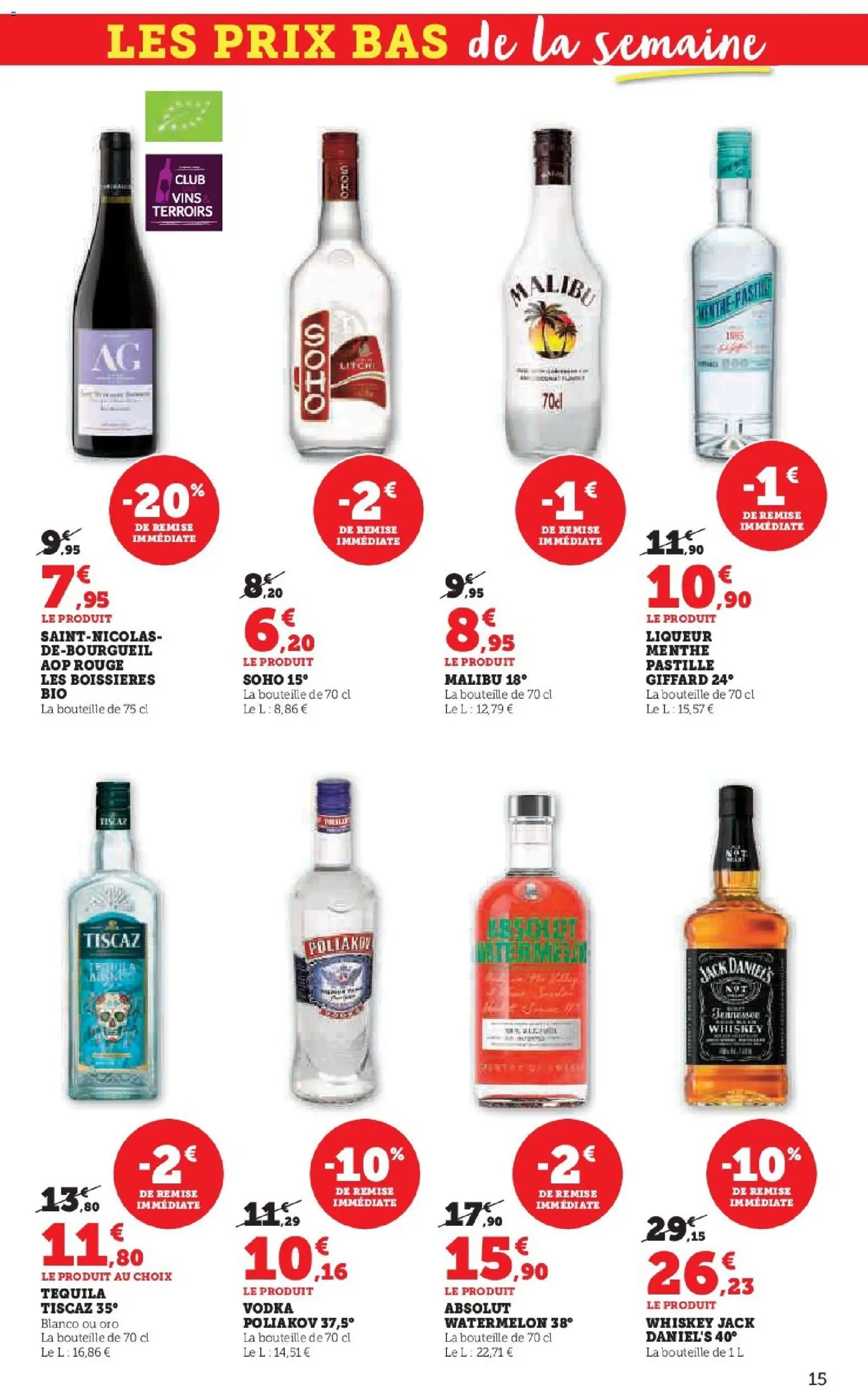 {H1} | Page: 15 | Produits: Vodka, Menthe, Liqueur, Tequila