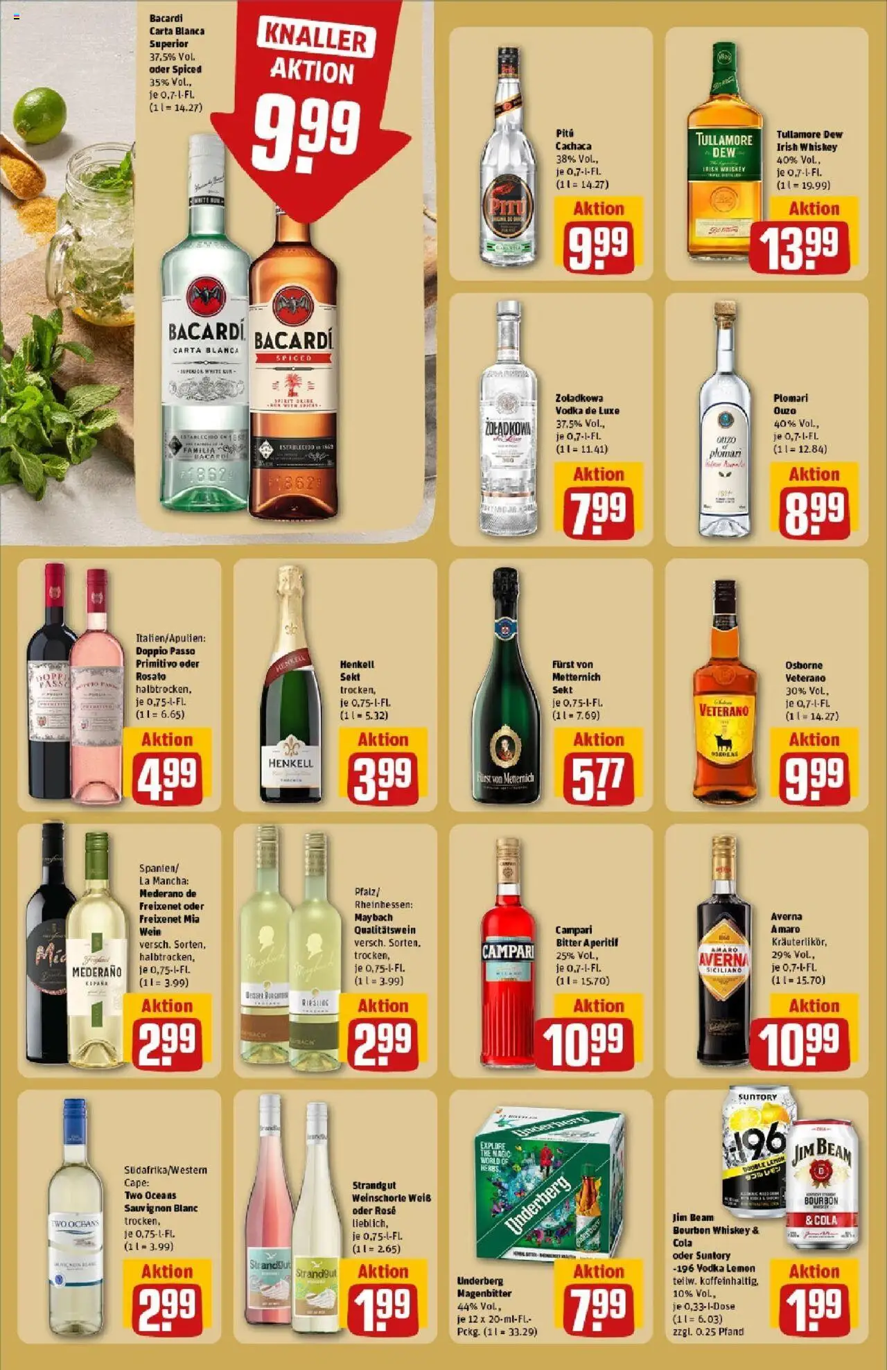 Rewe prospekt Frankfurt / Nieder-Eschbach	 - gültig ab dem 01.06.2025 | Seite: 16 | Produkte: Furst von metternich, Ouzo, Wein, Bourbon