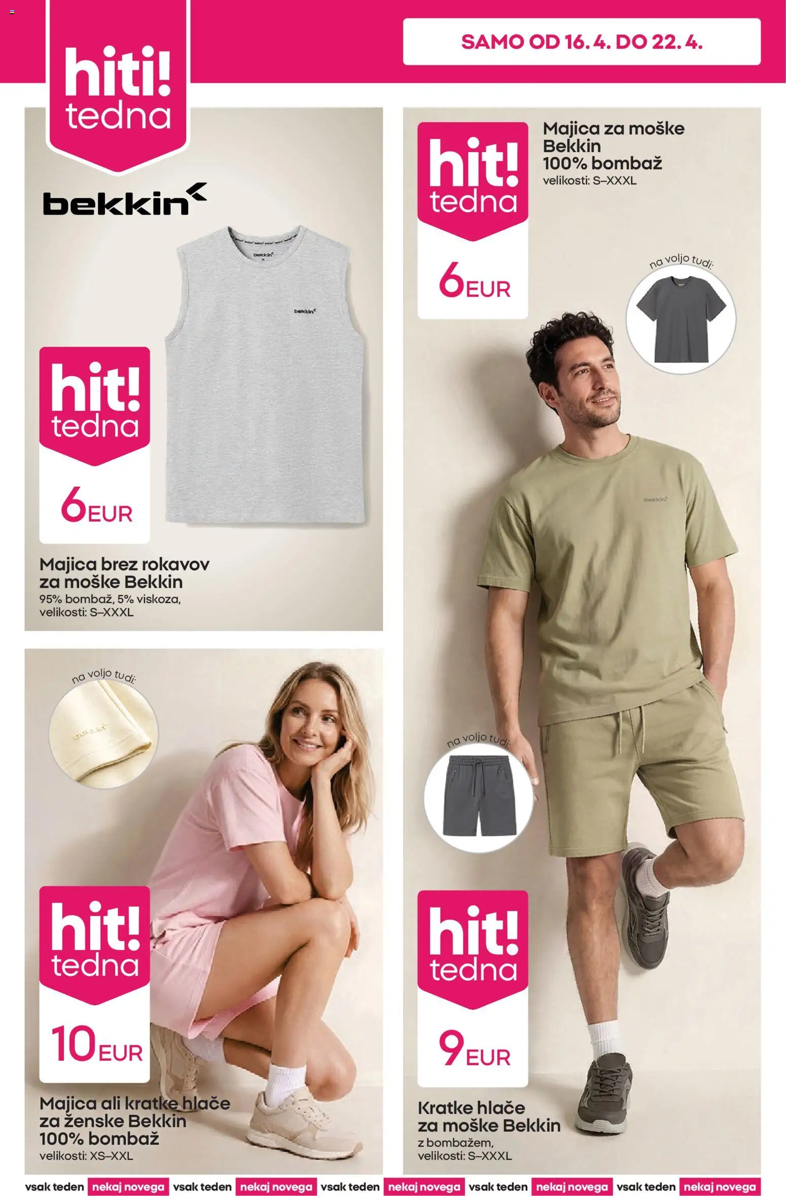Novi Pepco katalog ponudbe – veljaven od 16.04.2026 | Stran: 4 | Izdelki: Majica, Majica brez rokavov, Hlace, Kratke hlace