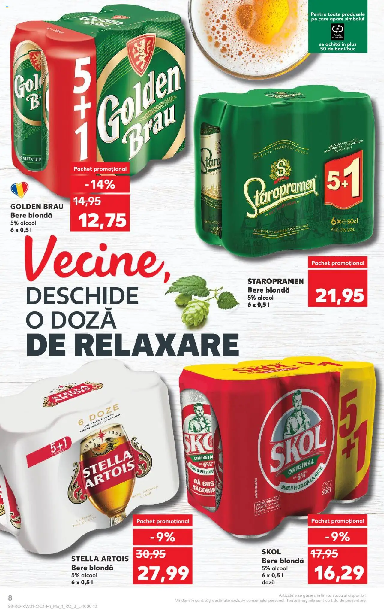 Catalog Kaufland - București – valabil de la 30.07.2025 | Pagină: 8 | Produse: Atıştırmalık, Bere