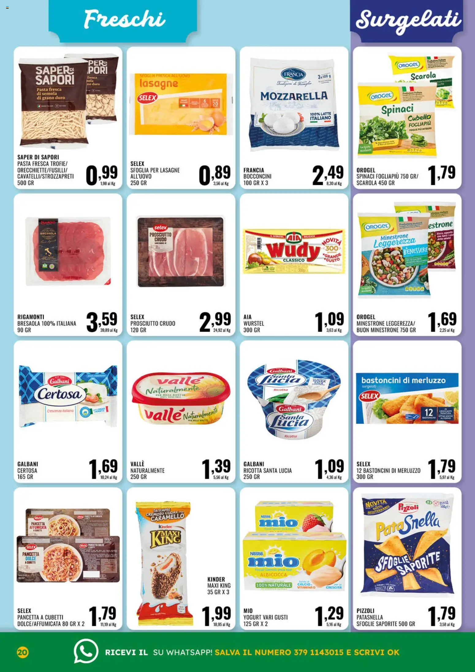 Volantino GECOP del 01.12.2025 | Pagina: 20 | Prodotti: Merluzzo, Pancetta, Pasta, Crescenza