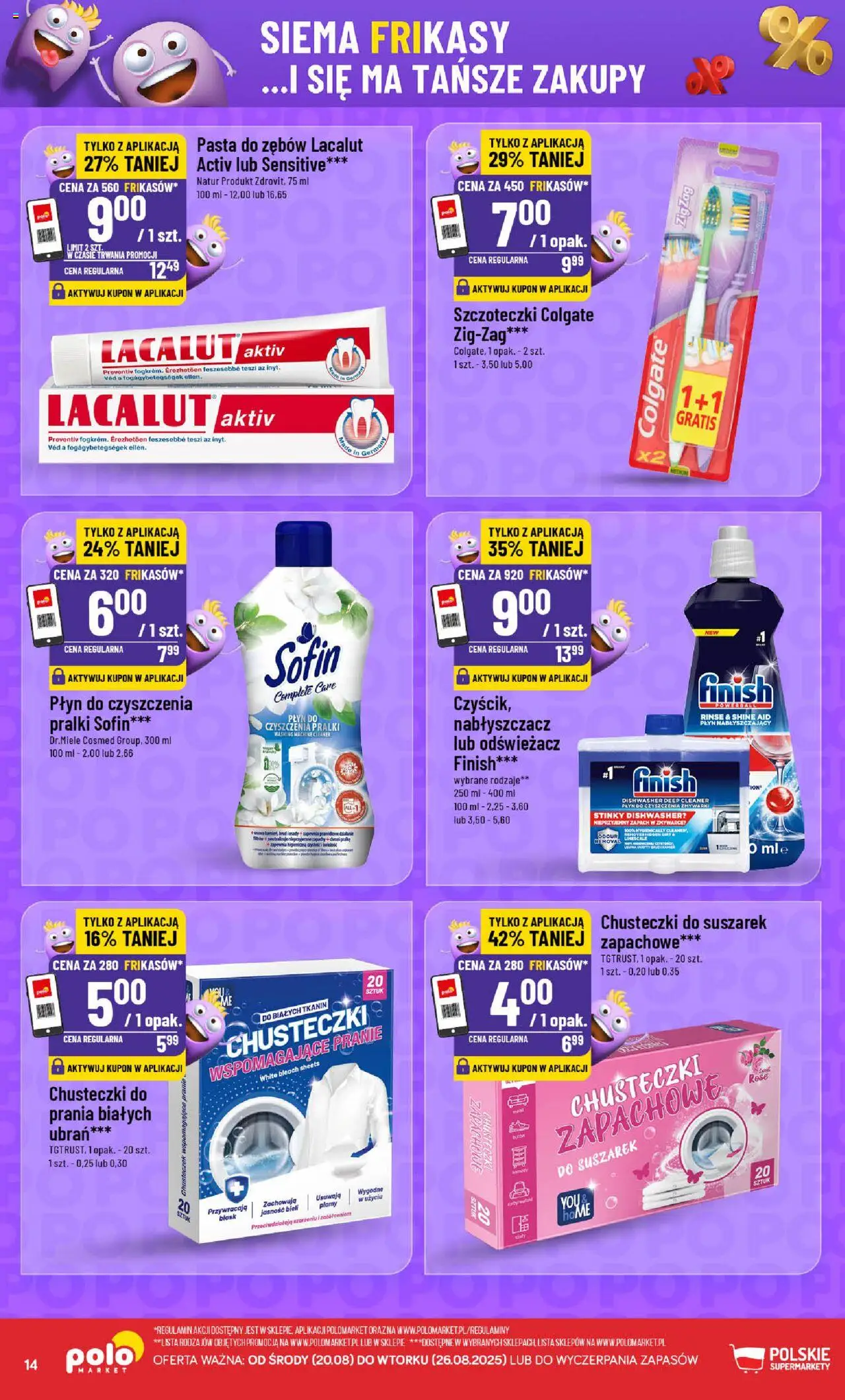 POLOmarket Gazetka - Frikasowe Hity od 20.08.2025 | Strona: 14 | Produkty: Cleaner, Zapach, Lacalut, Pasta do zębów