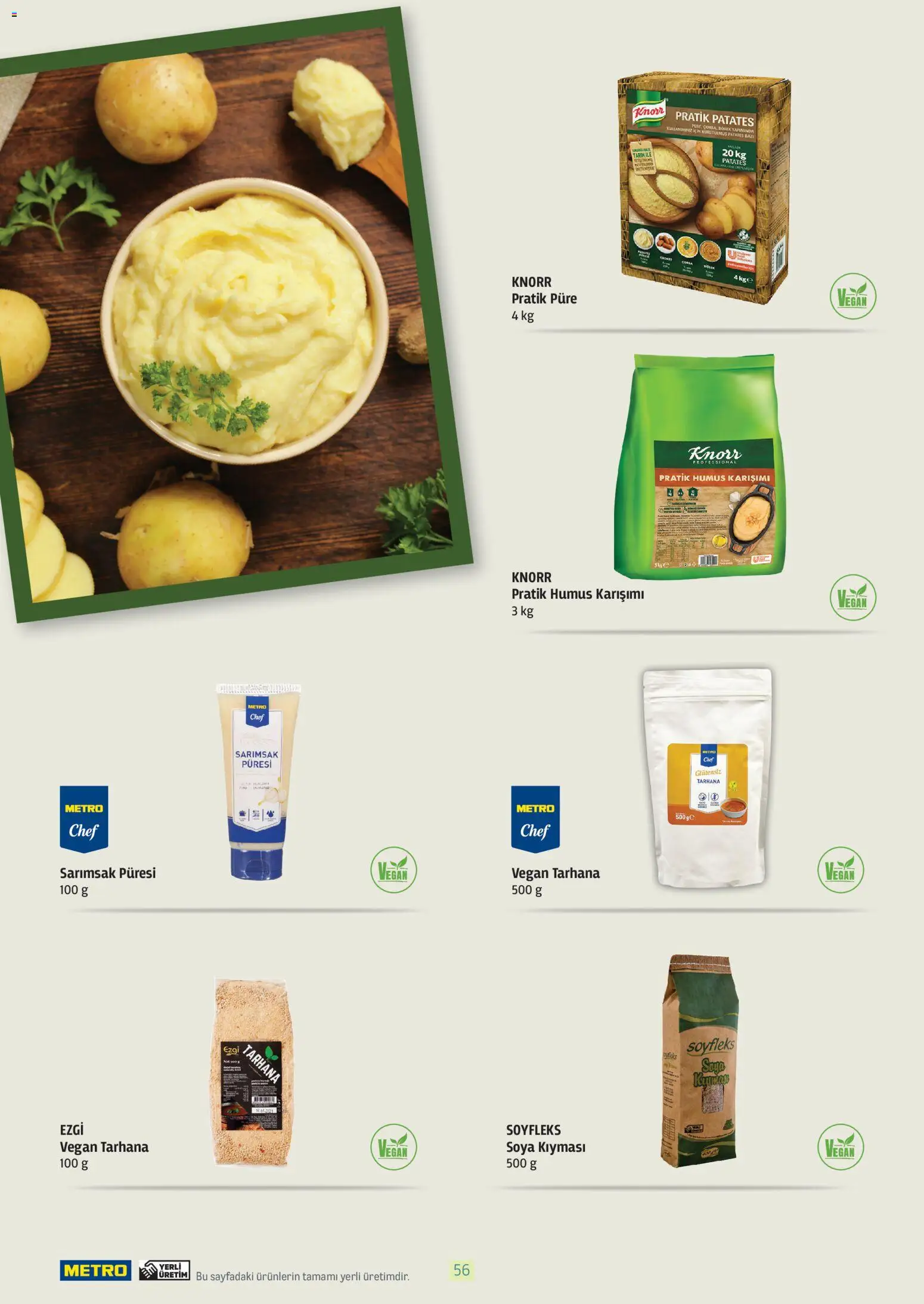 Metro - Bitki Bazlı ve Vegan 2025 - 21.10.2025 tarihinden itibaren geçerlidir | Sayfa: 56 | Ürünler: Patates, Sarımsak
