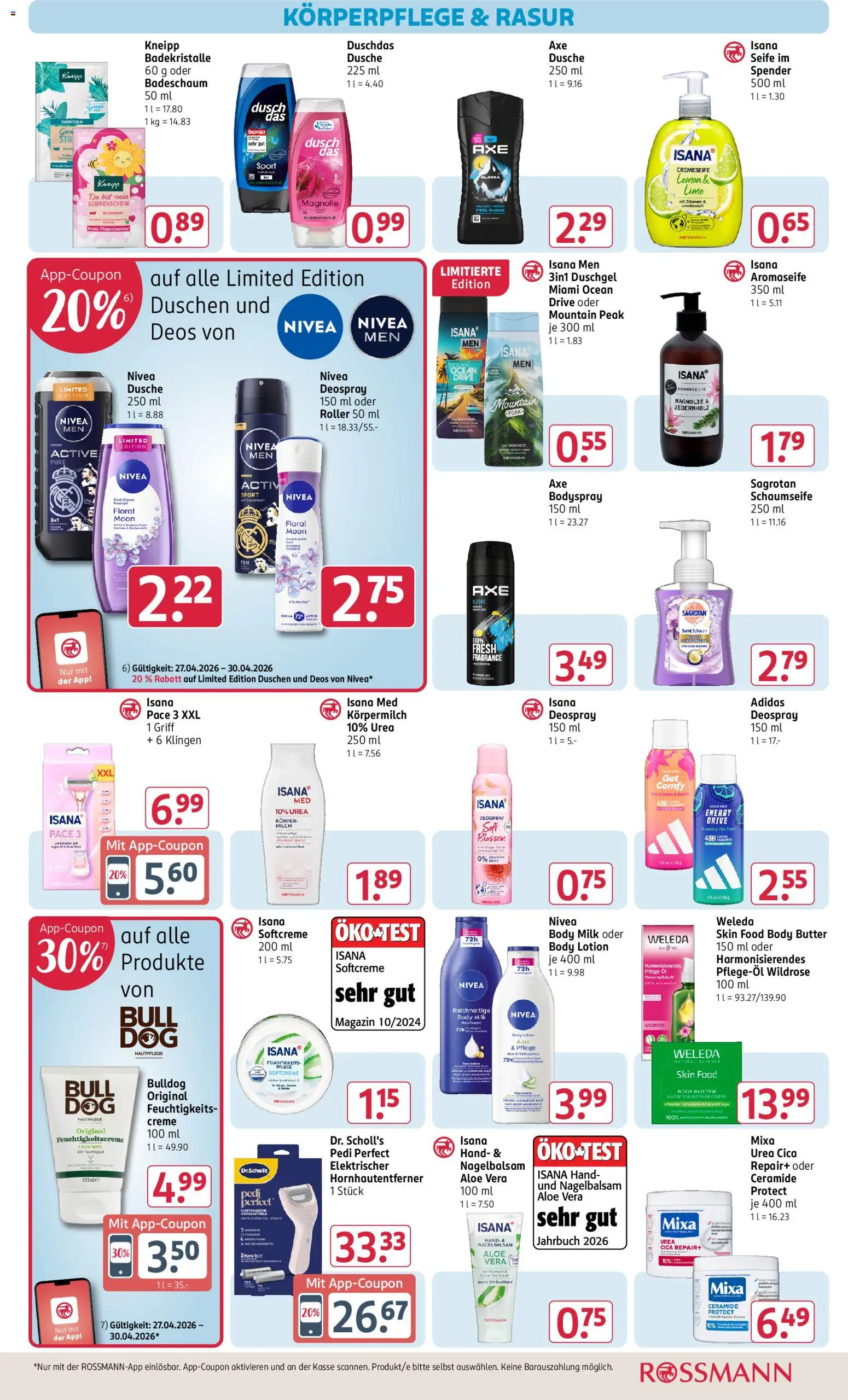 Rossmann Prospekt 	 – gültig ab 27.04.2026 | Seite: 11 | Produkte: Axe, Deospray, Body Milk, Zitronen