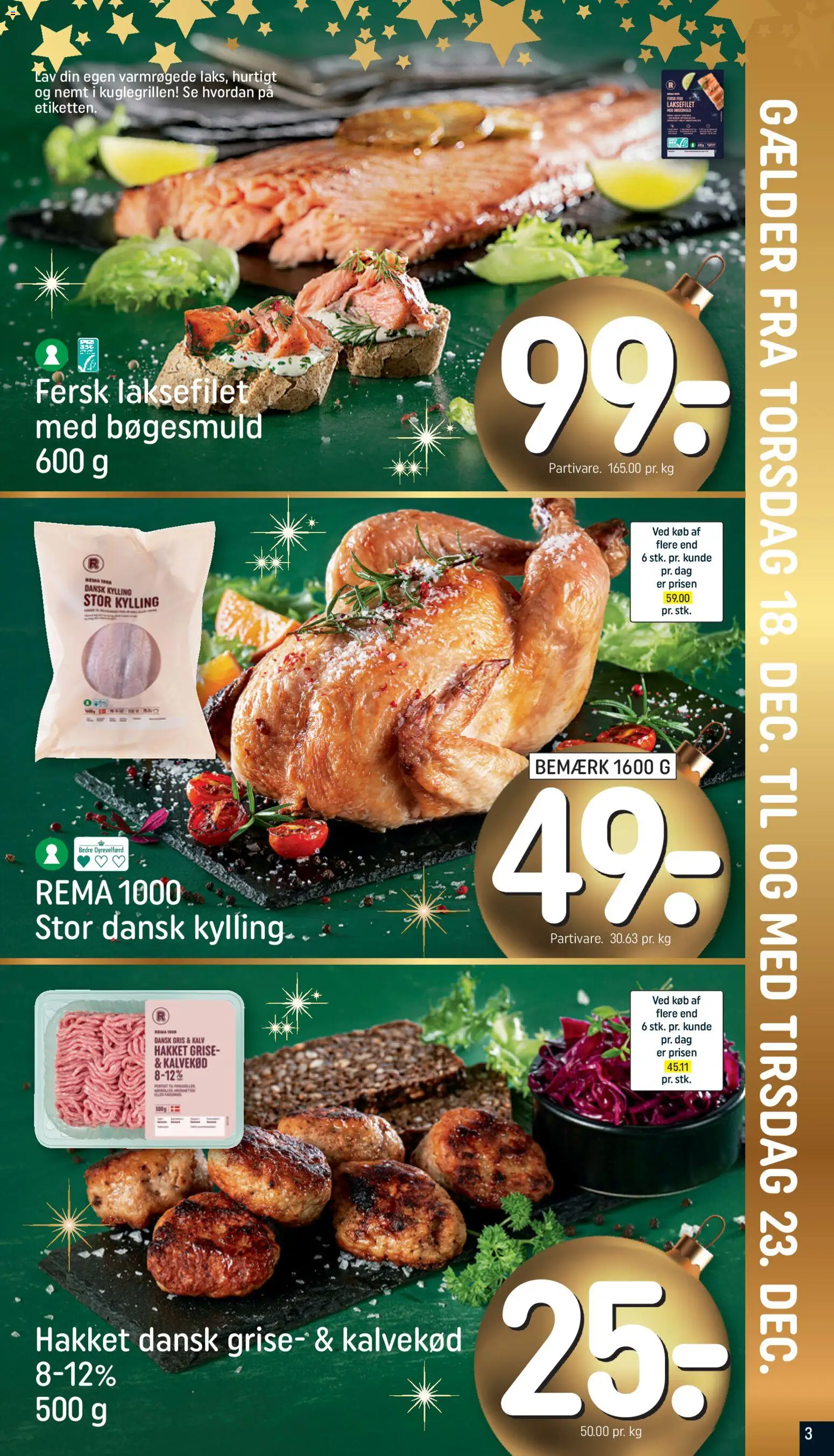 Rema 1000 tilbudsavis – gyldig fra 18.12.2025 | Side: 3 | Produkter: Fisk