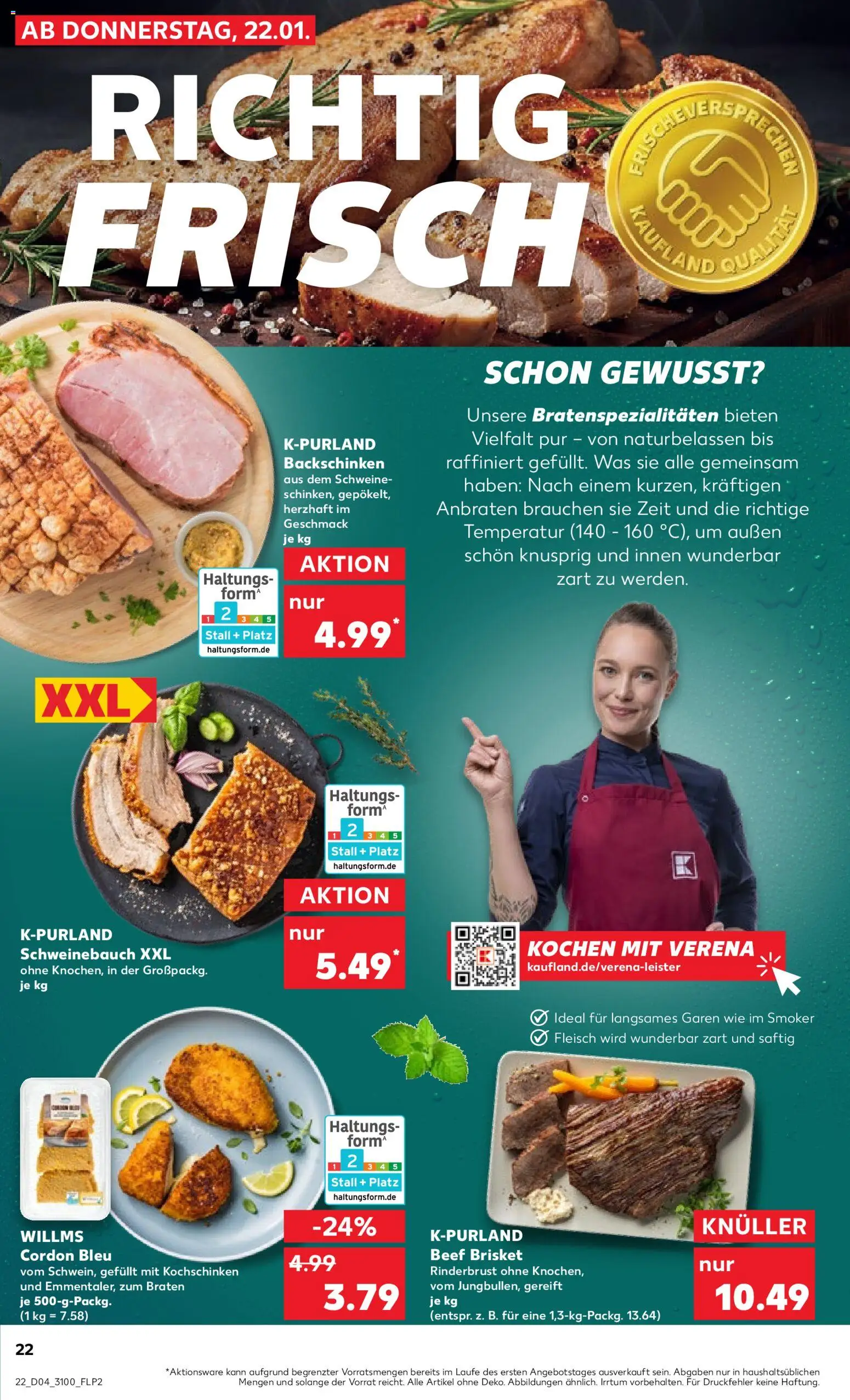 Kaufland prospekt Leipzig	 – gültig ab 22.01.2026 | Seite: 22 | Produkte: Schweinebauch, Fleisch