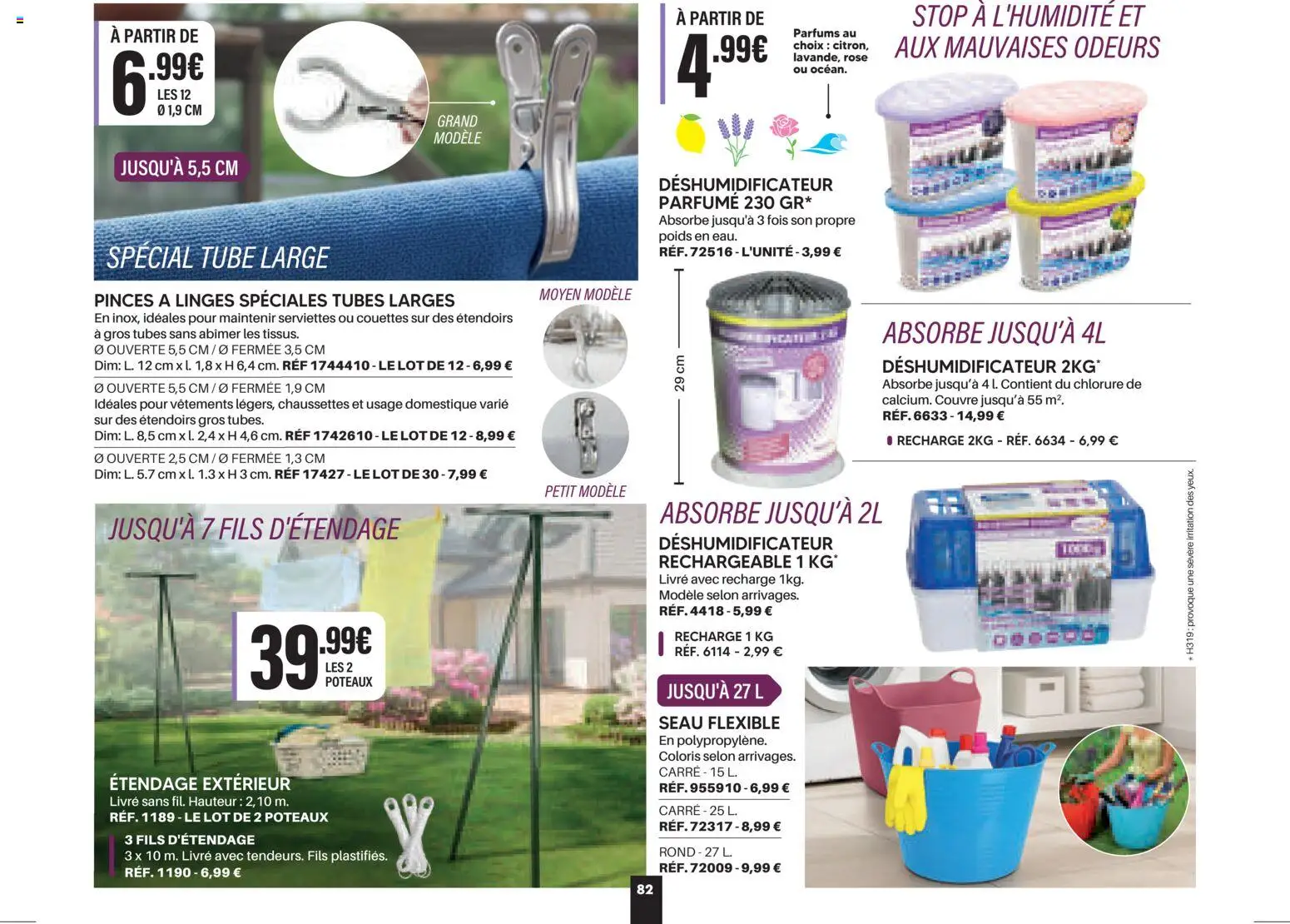 {H1} | Page: 82 | Produits: Pinces, Poids, Vêtements, Déshumidificateur