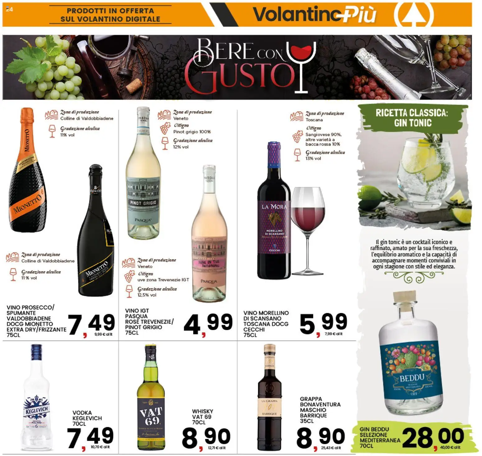 Volantino Interspar del 12.02.2026 | Pagina: 24 | Prodotti: Gin, Whisky, Vino, The