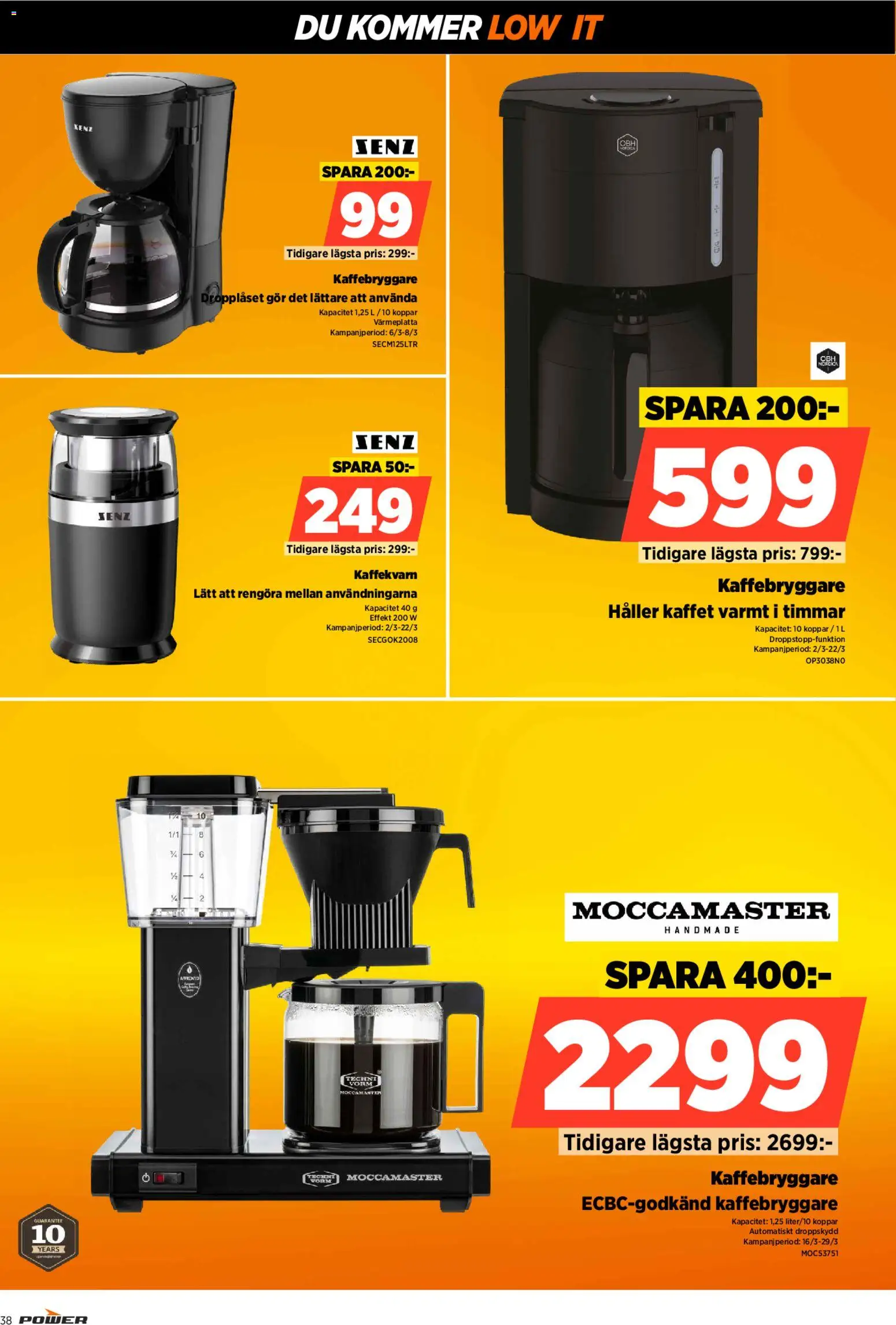 Power reklamblad aktuell från 02.03.2026 | Sida: 38 | Produkter: Kaffebryggare
