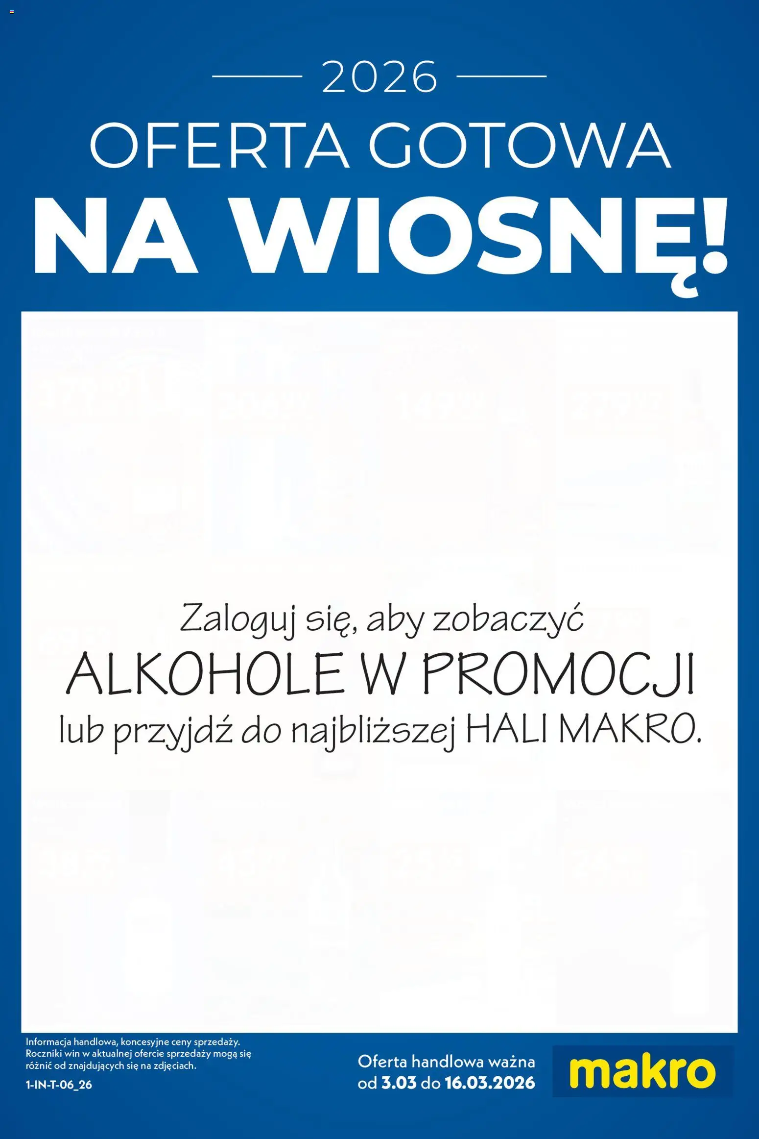 Makro Gazetka - Na wiosnę od 03.03.2026 | Strona: 1 | Produkty: Wódka Absolut, Koniak, Wódka