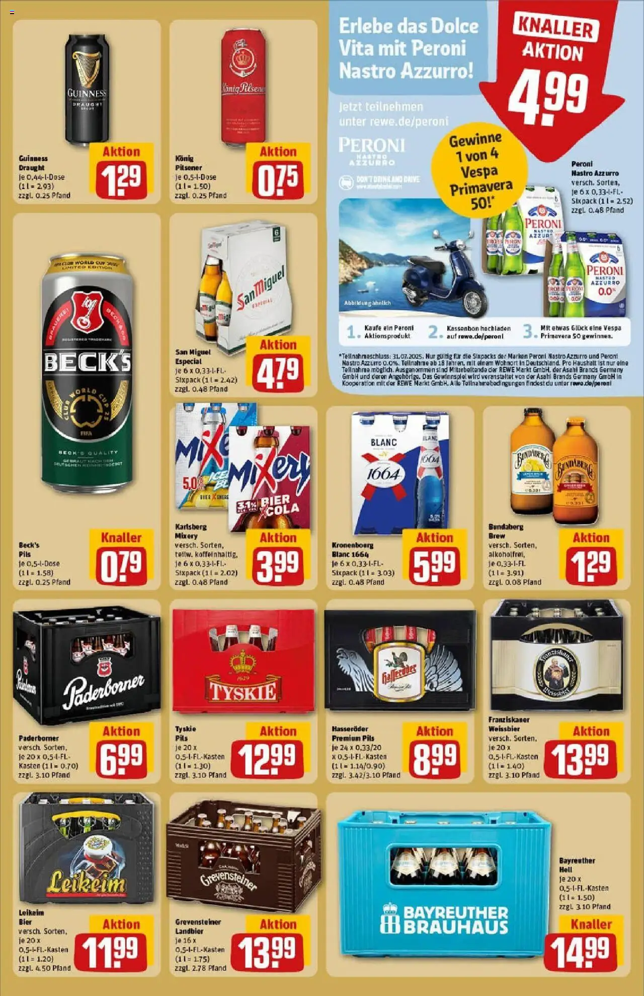 Rewe prospekt Salzgitter	 - gültig ab dem 13.07.2025 | Seite: 19 | Produkte: Franziskaner, Mixer, Cola, Mixery