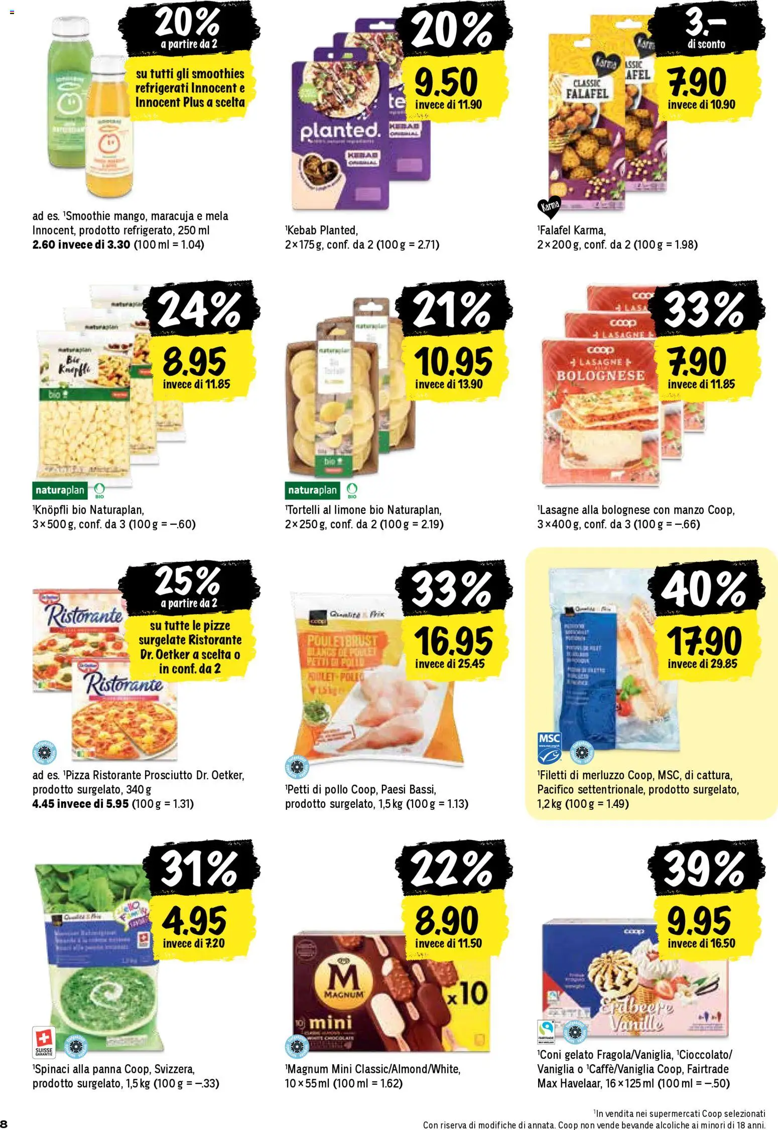 Coop aktionen IT – gültig ab 12.03.2026 | Seite: 8 | Produkte: En Kommode, Pouletbrust, Pizza