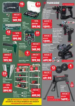 Náhled letáku Regál, Regál, materiál: pozinkovaná ocel, různé druhy, cena za 1 kus od 11.03.2026 | Strana: 3 | Produkty: Taška, Aku úhlová bruska, Regál, Úhlová bruska