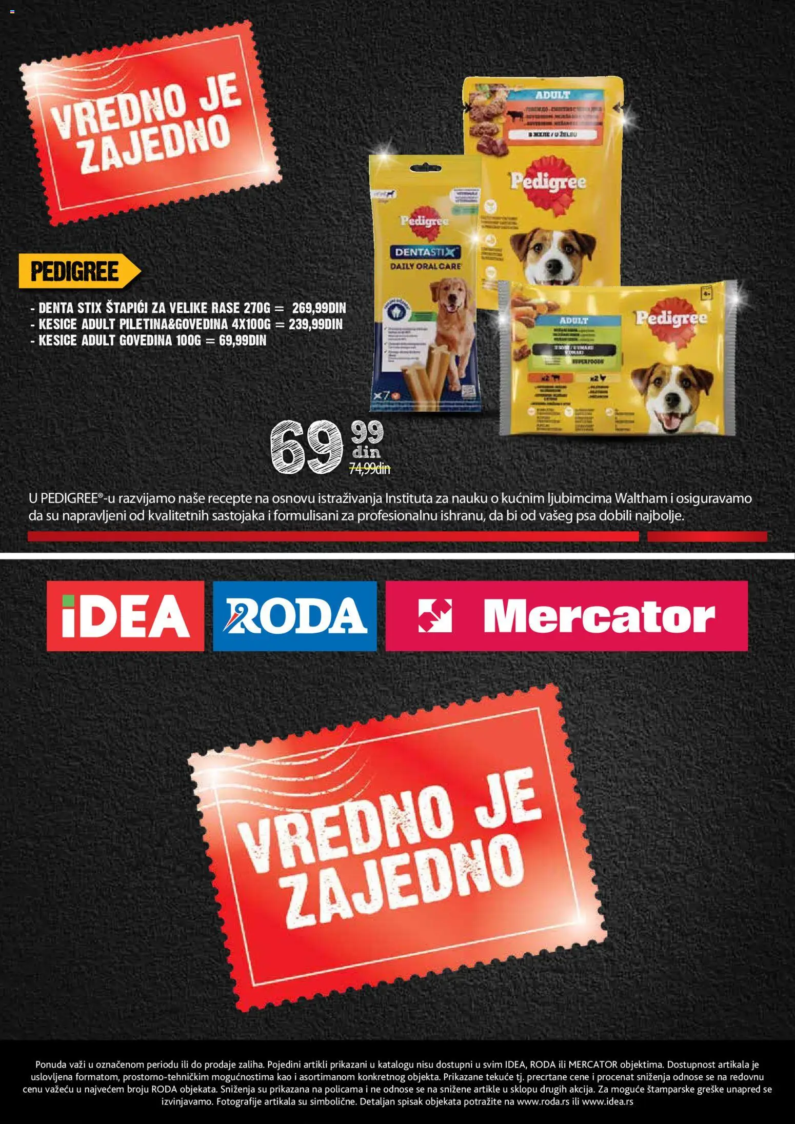 Idea katalog - važi od 13.11.2025 | Strana: 44 | Proizvode: Govedina, Pedigree
