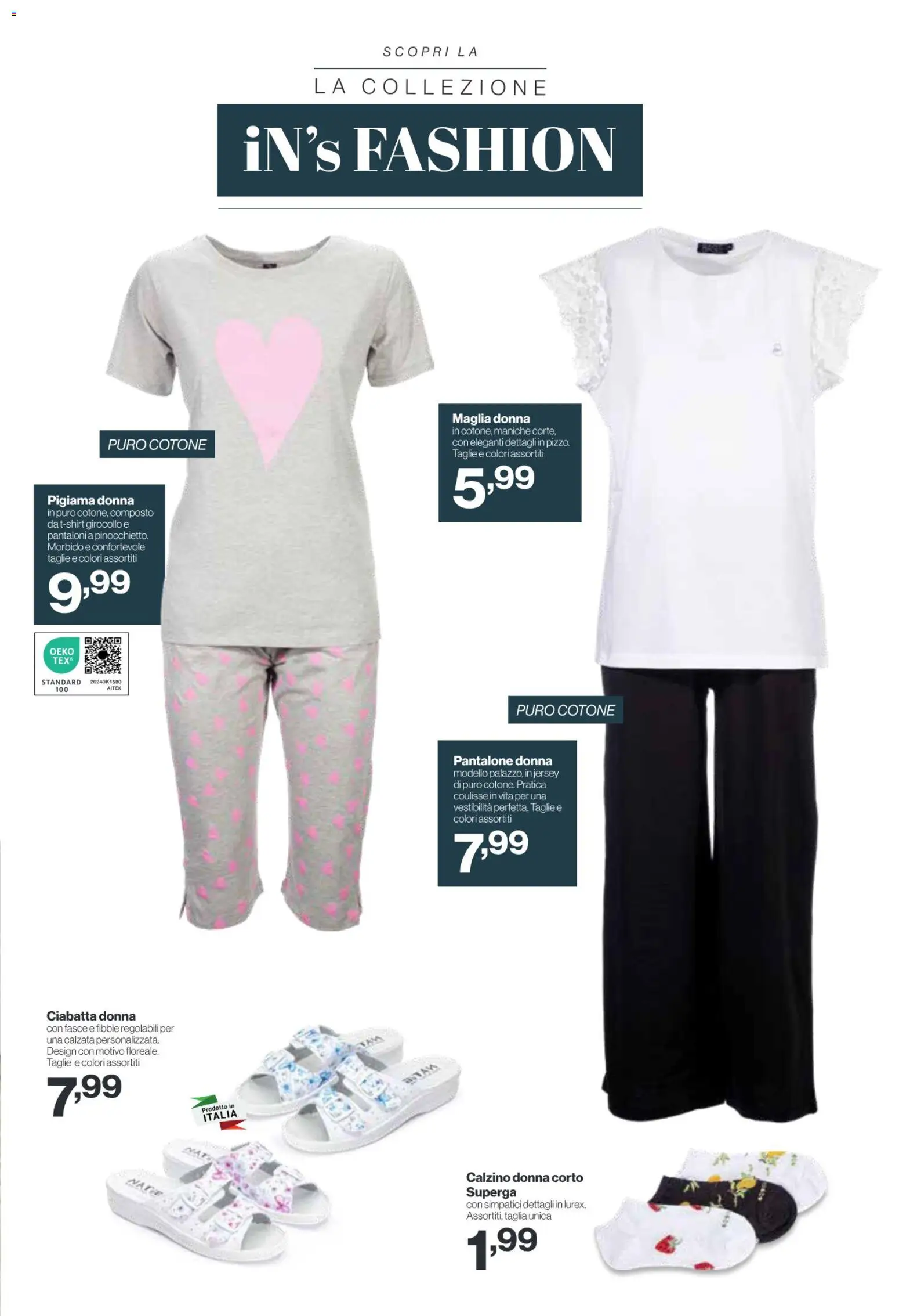 Volantino IN's del 22.04.2026 | Pagina: 21 | Prodotti: Pantaloni, Pigiama
