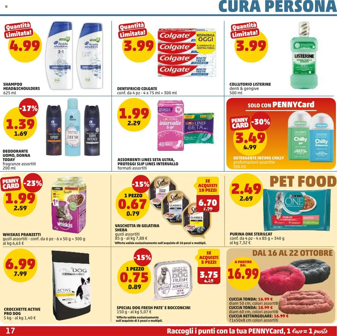 Volantino PENNY del 09.10.2025 | Pagina: 17 | Prodotti: Shampoo, Tè, Intimo, Crocchette