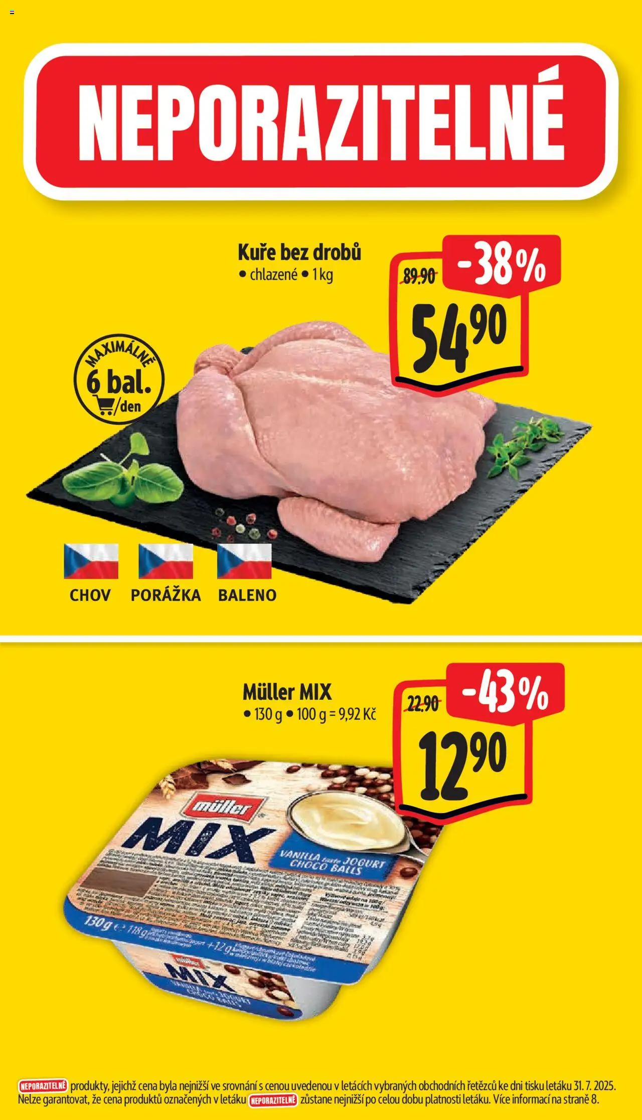 Albert leták - Supermarket - Česká Lípa od 06.08.2025 | Strana: 2 | Produkty: Jogurt, Kuře