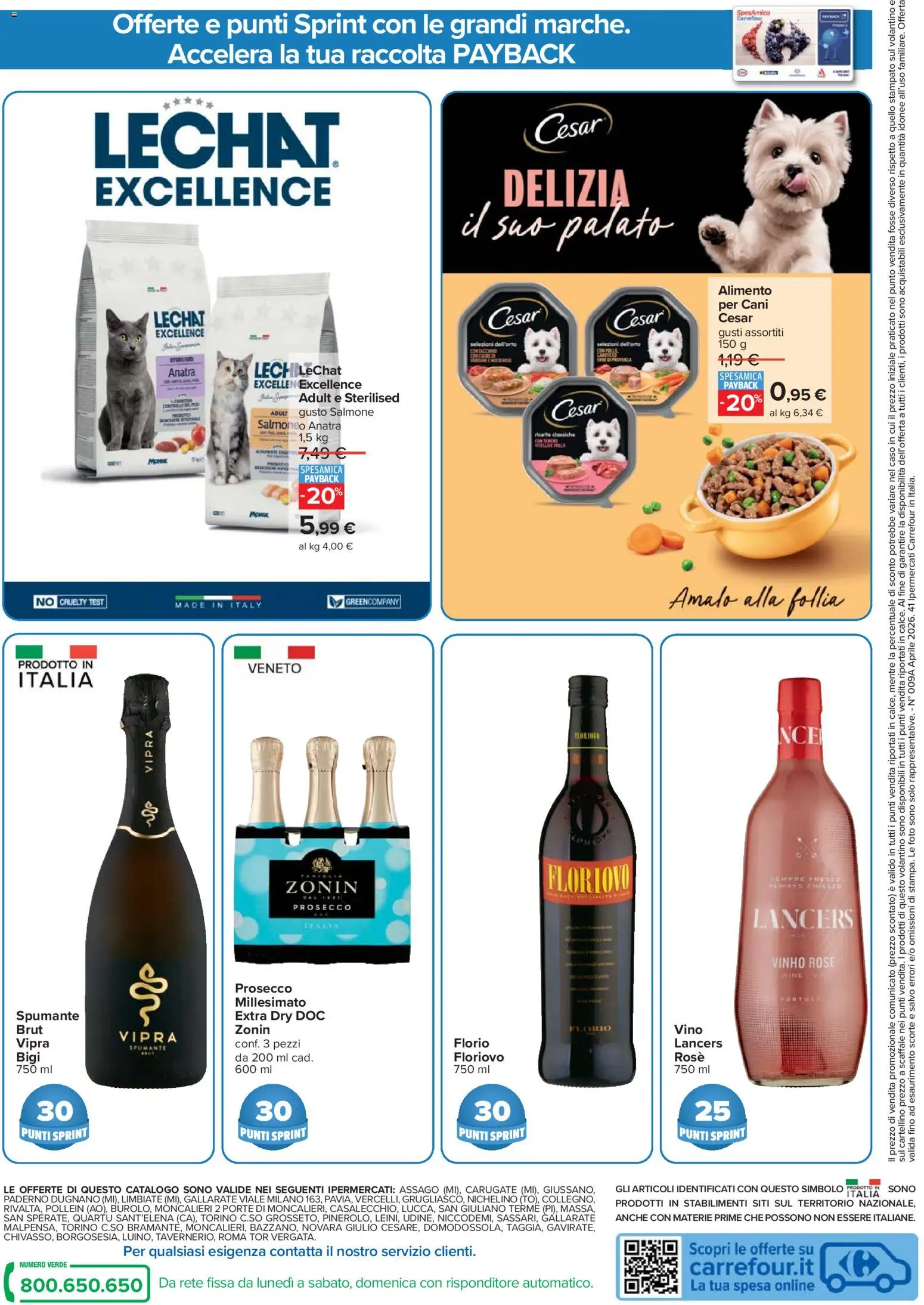 Volantino Carrefour del 07.04.2026 | Pagina: 18 | Prodotti: Salmone, Prosecco, Vino, Spumante
