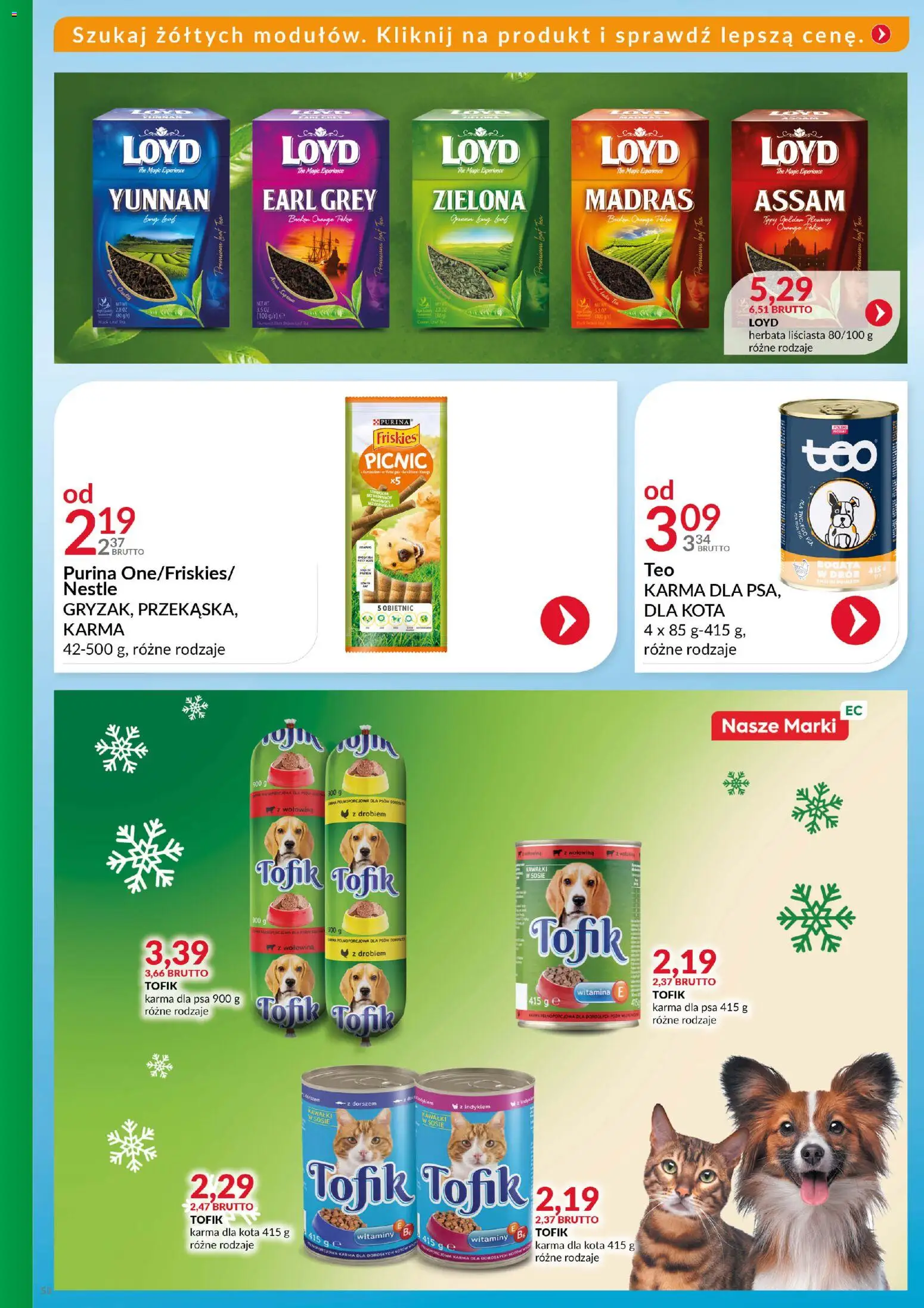 Eurocash Gazetka - Katalog Artykułów Spożywczych od 14.12.2025 | Strona: 53 | Produkty: Herbata liściasta, Karma dla kota, Karma dla psa, Wołowina