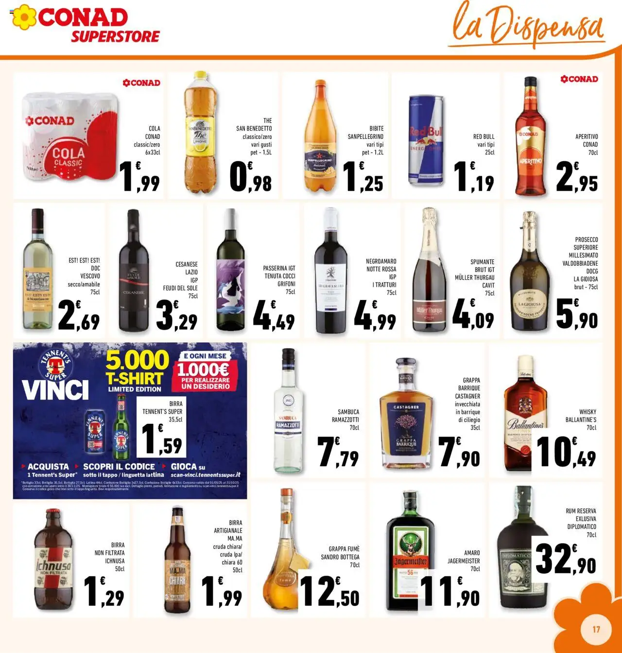 Volantino Conad del 22.10.2025 | Pagina: 17 | Prodotti: The, Bibite, Red Bull, Aperitivo