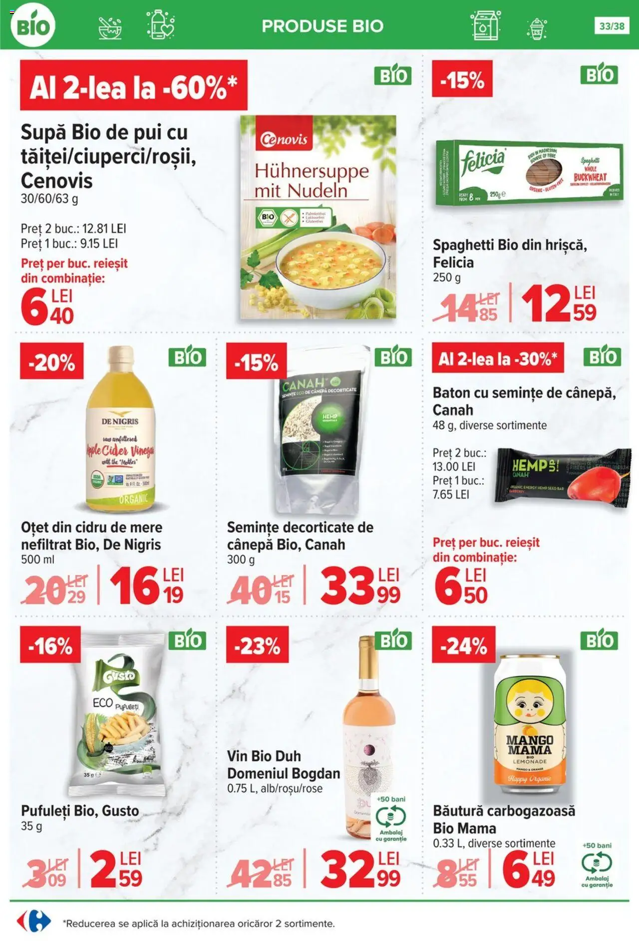 Noul catalog Carrefour – valabil de la 15.10.2025 | Pagină: 33 | Produse: Şerit ödül, Hacıyatmaz Kedi Oyuncağı, Oțet, Pufuleți