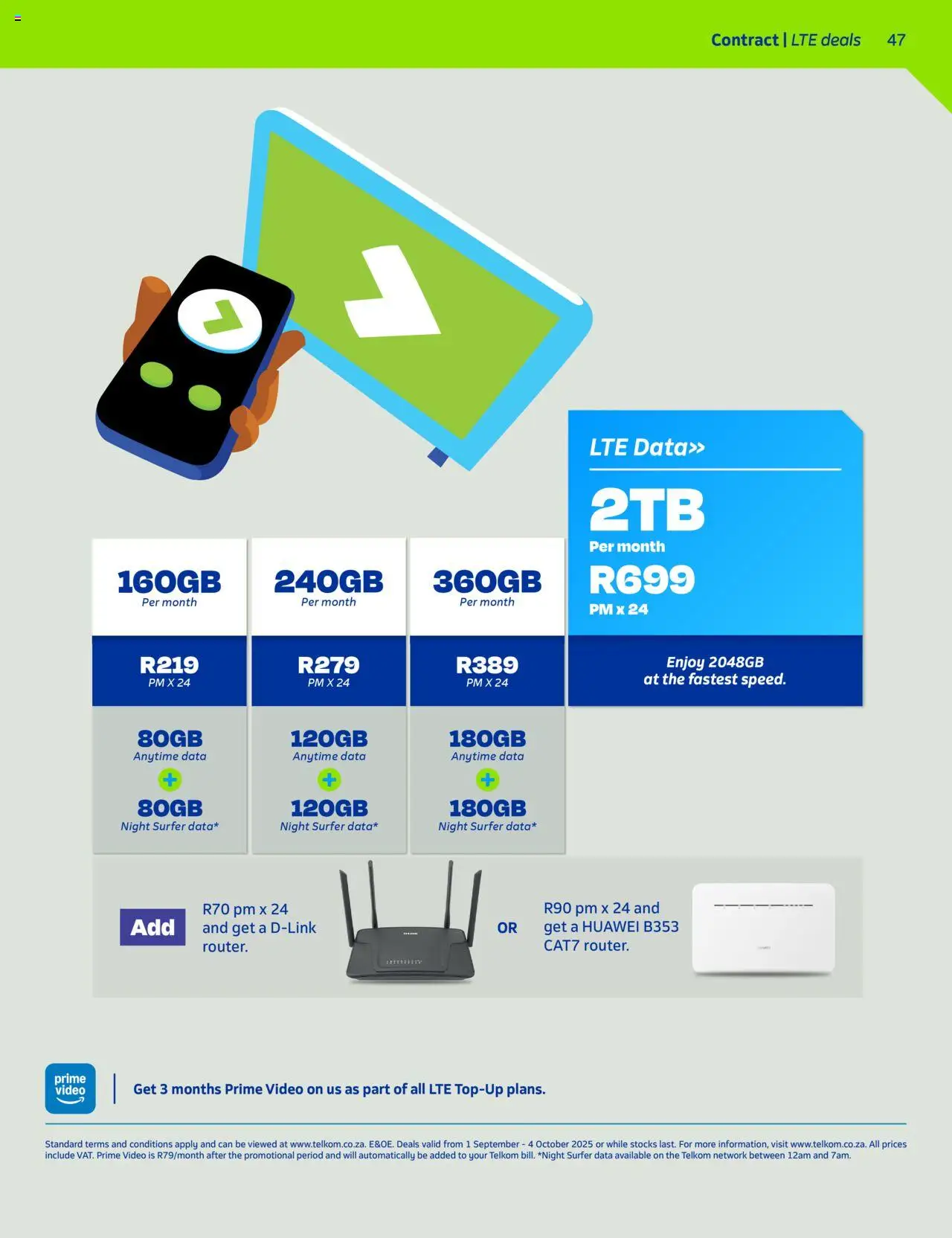 New Telkom catalogue – valid from 01.09.2025 | Page: 45 | Products: Data