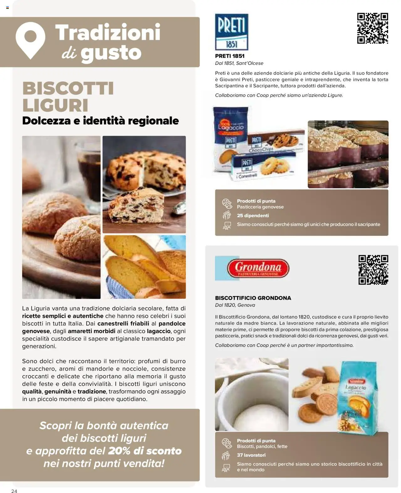 Volantino COOP del 09.10.2025 | Pagina: 24 | Prodotti: Burro, Mandorle, Torta, Canestrelli