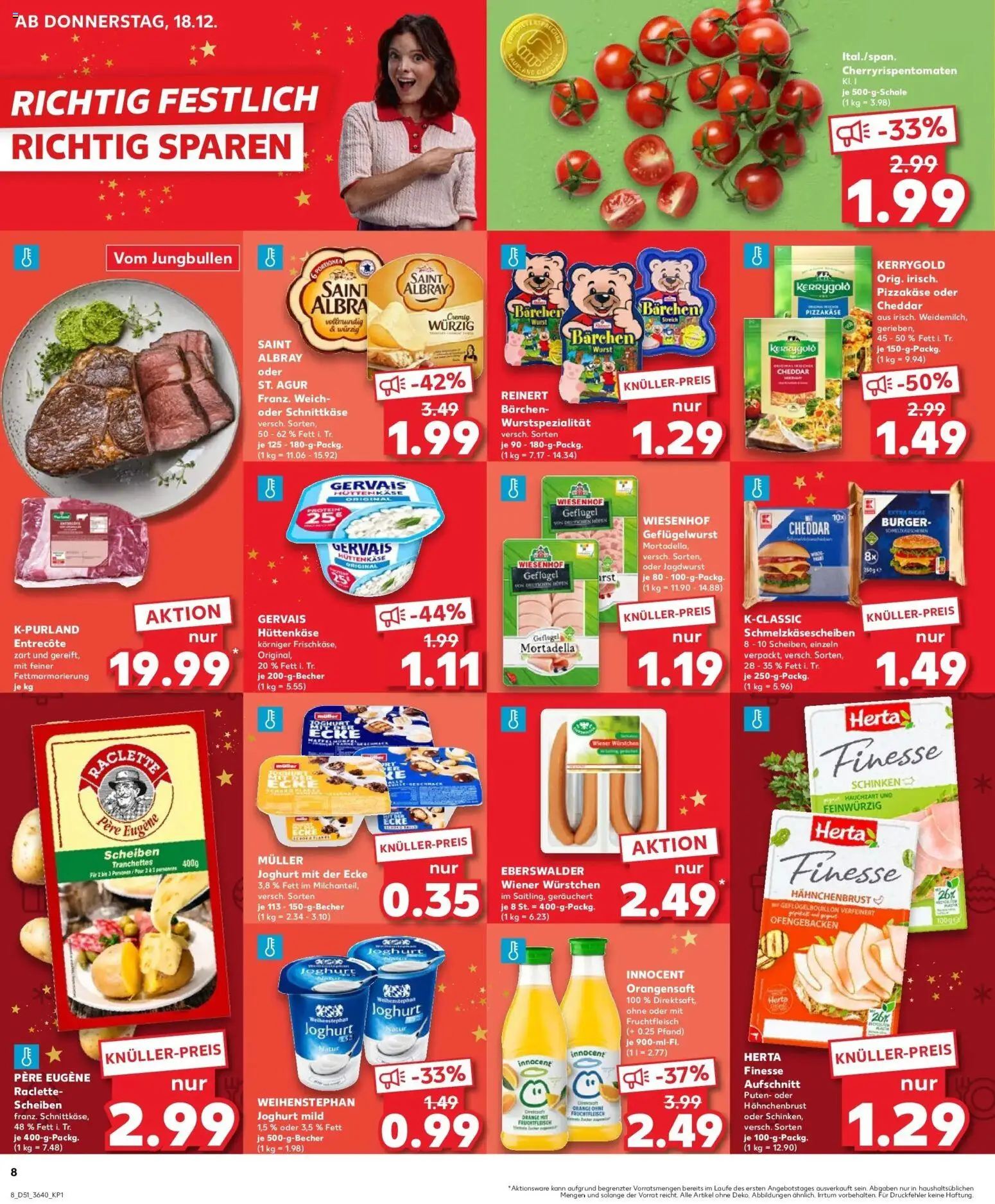 Kaufland prospekt Chemnitz	 – gültig ab 22.12.2025 | Seite: 8 | Produkte: Joghurt, Wurst, Hüttenkäse, Hahnchenbrust