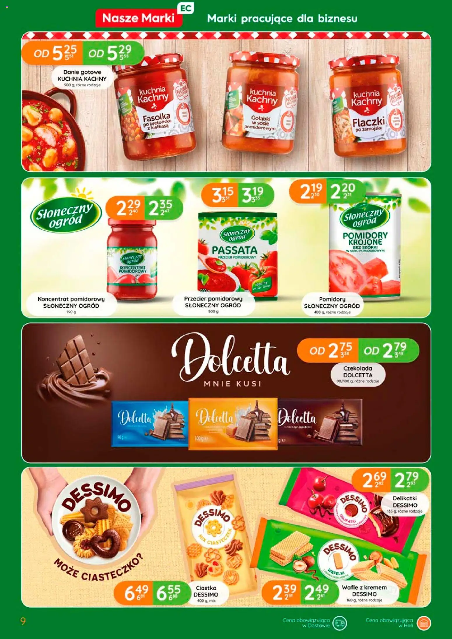 Eurocash gazetka od 02.04.2026 | Strona: 9 | Produkty: Wafle, Przecier pomidorowy, Koncentrat pomidorowy, Pomidory