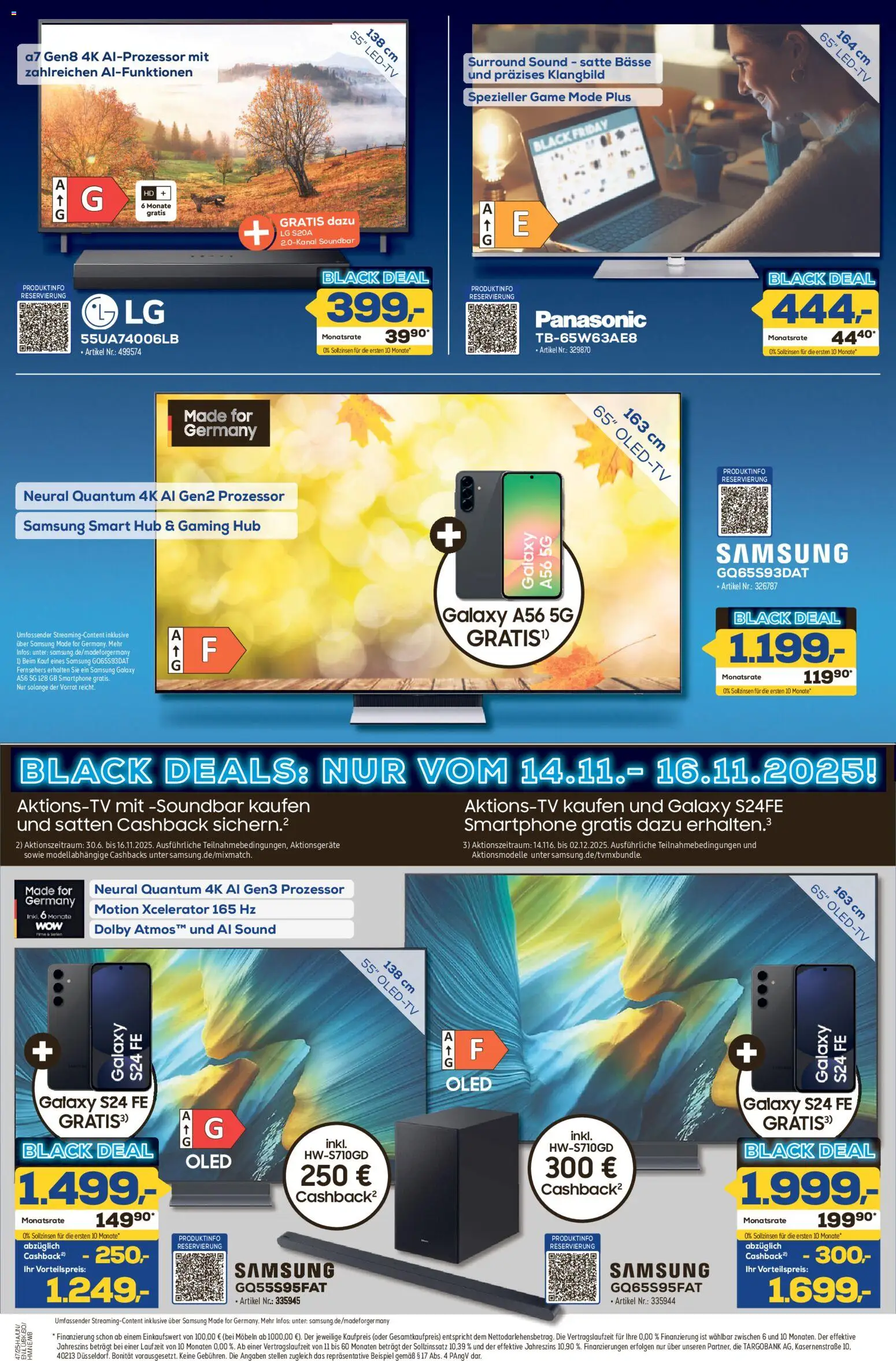 Euronics - Black Friday – gültig ab 13.11.2025 | Seite: 2 | Produkte: LG, Panasonic, Samsung, Soundbar